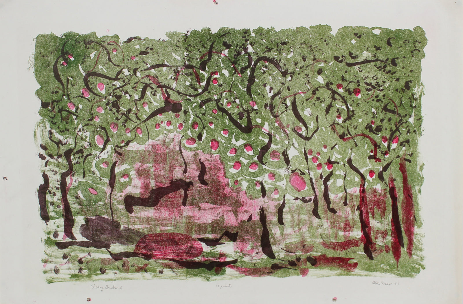 <i>Cherry Orchard</i><br>1957 Lithograph<br><br>#99812