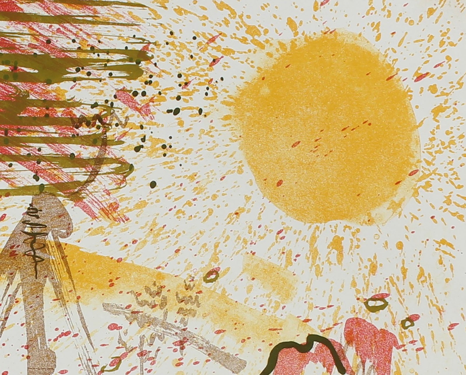 Abstracted Desert Sunrise <br>1951 Lithograph <br><br> #99819