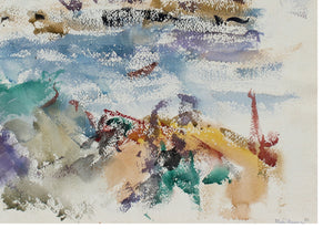 Rocky Coastal Abstract<br>1956 Watercolor<br><br>#99839
