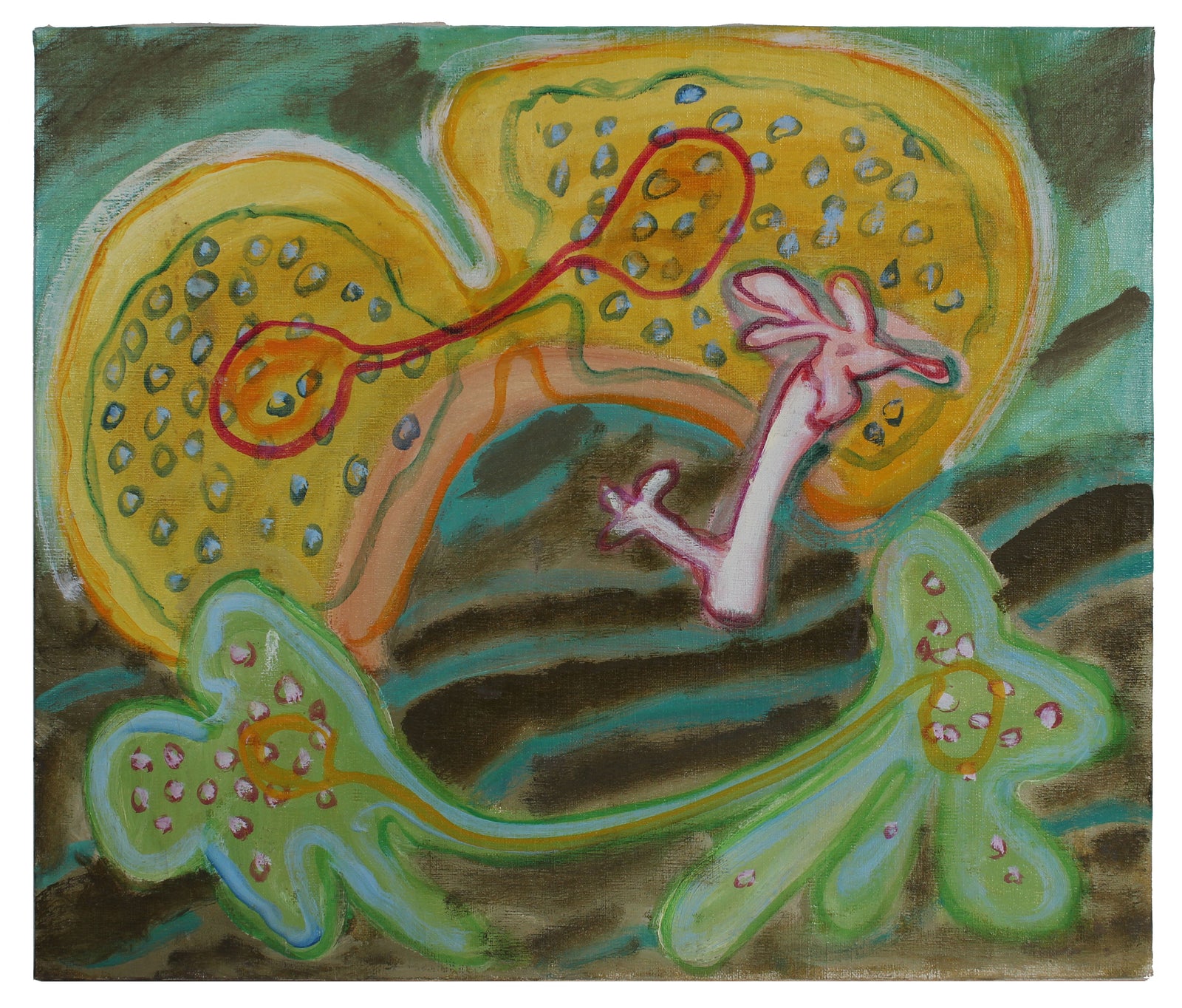 Organic Shapes & Forms <br>Late 1950s Oil <br><br>#A0256