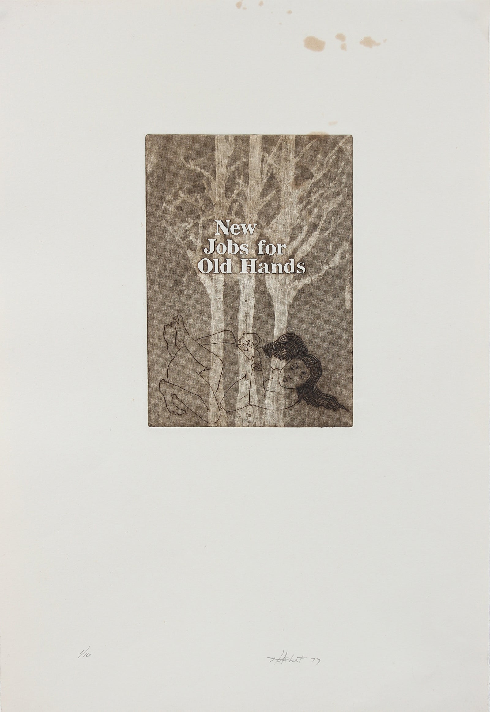 <i>New Jobs for Old Hands</i><br>1977 Etching<br><br>#A0405