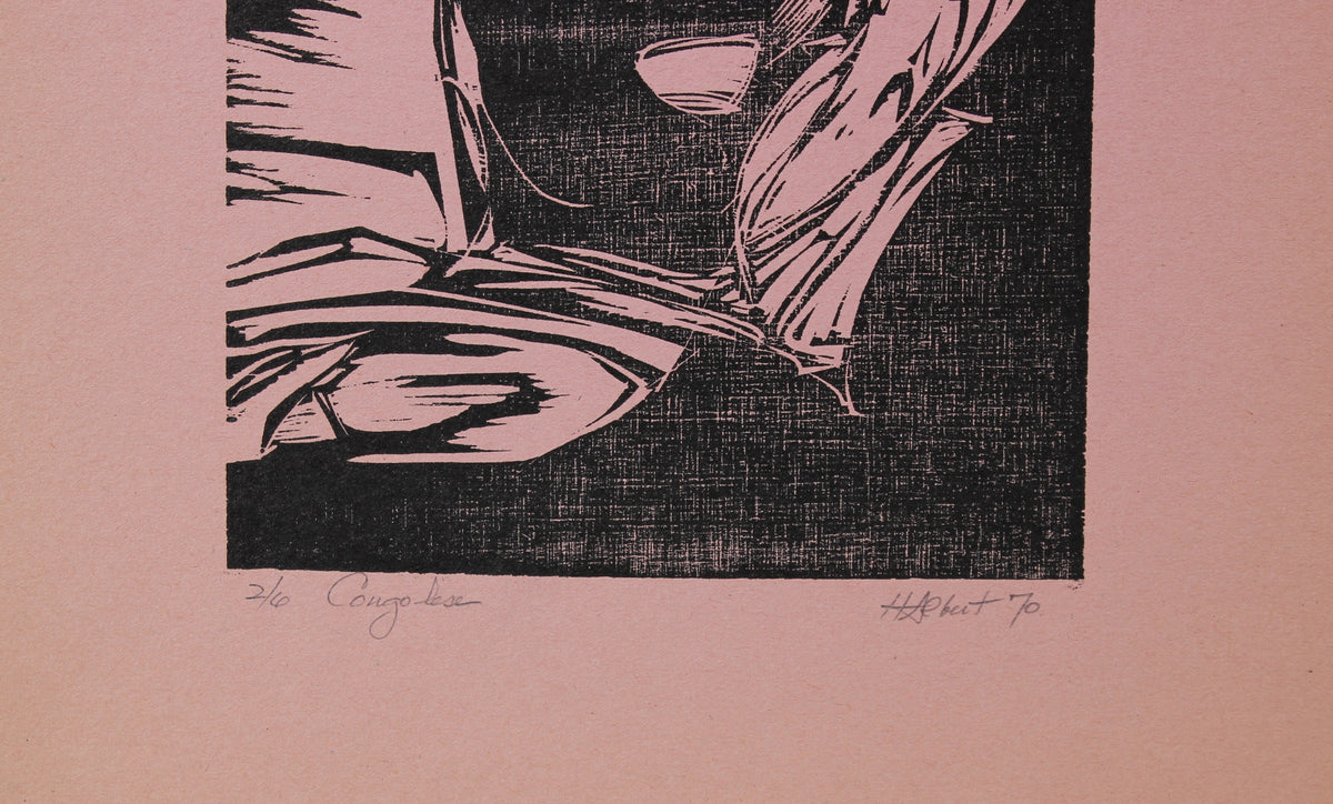 <i>Congolese</i><br>1970 Woodcut on Paper<br><br>#A0431