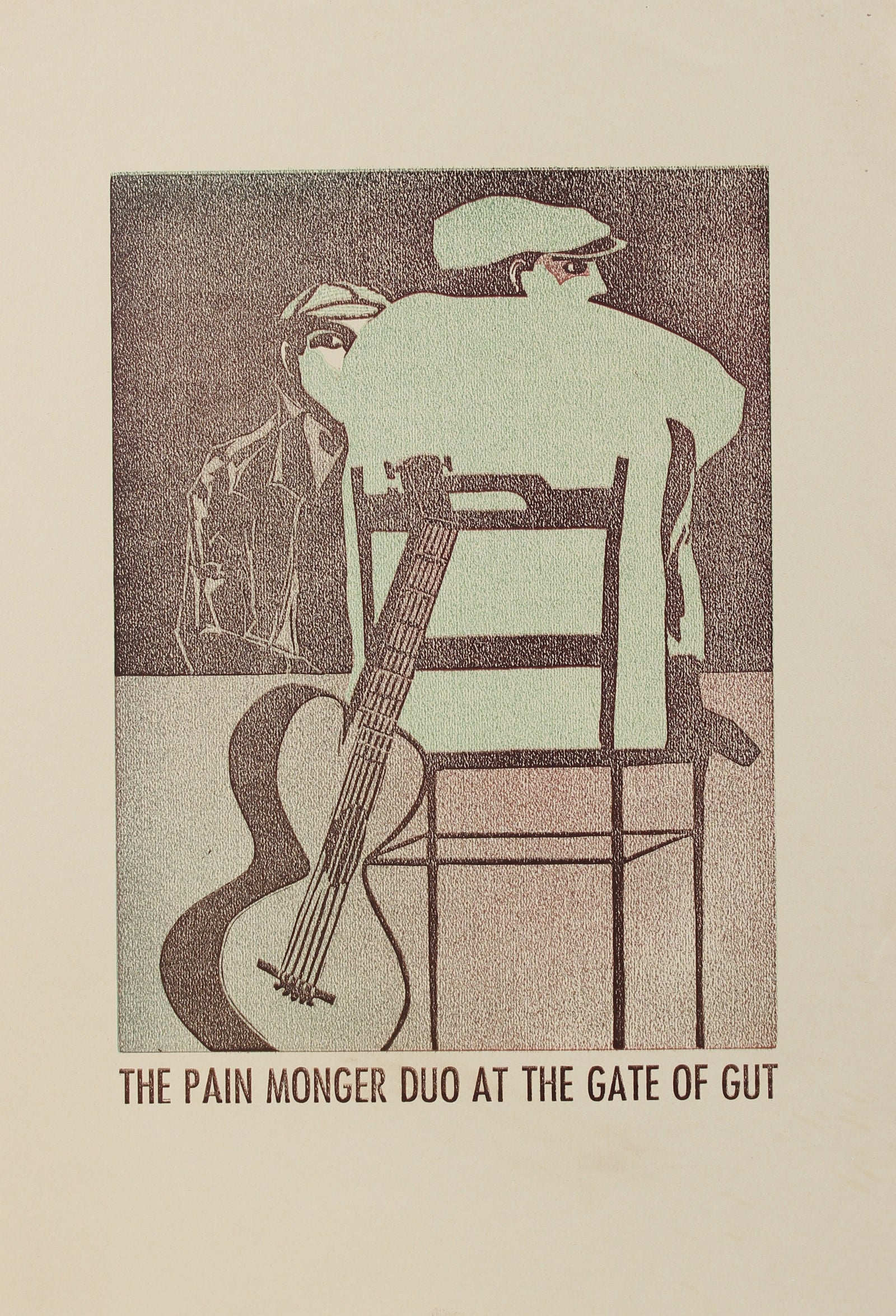 <i>The Pain Monger Duo at the Gate of Gut</i><br>1960-70s Serigraph<br><br>#A0436