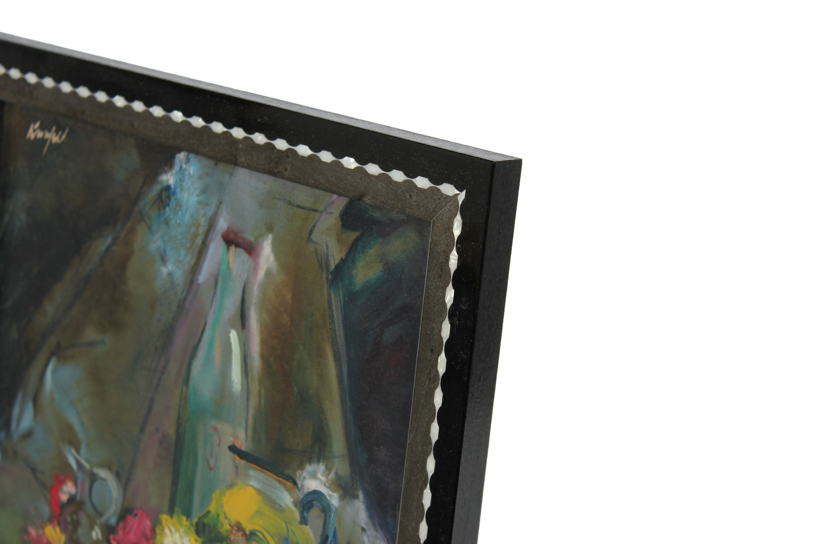 Abstracted Floral Still Life<br>Mid Century Oil<br><br>#A0585