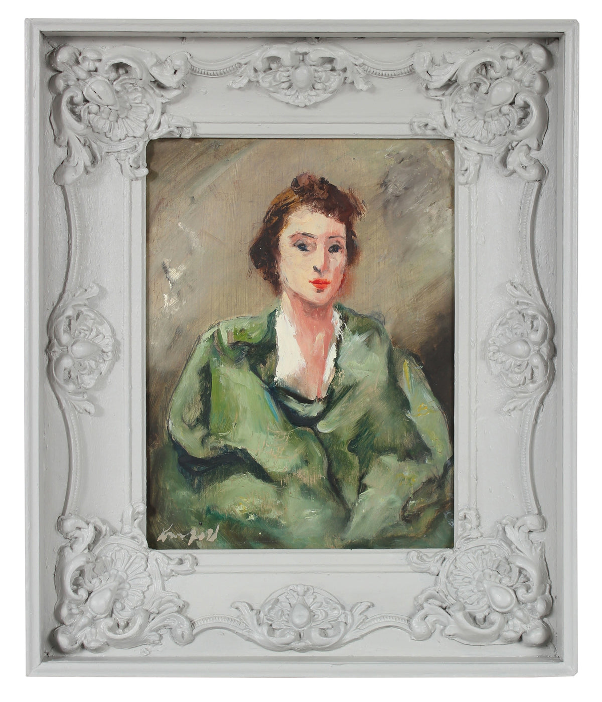 Portrait of the Artist&#39;s Sister, Yetta&lt;br&gt;Mid Century Oil Portrait&lt;br&gt;&lt;br&gt;#A0685