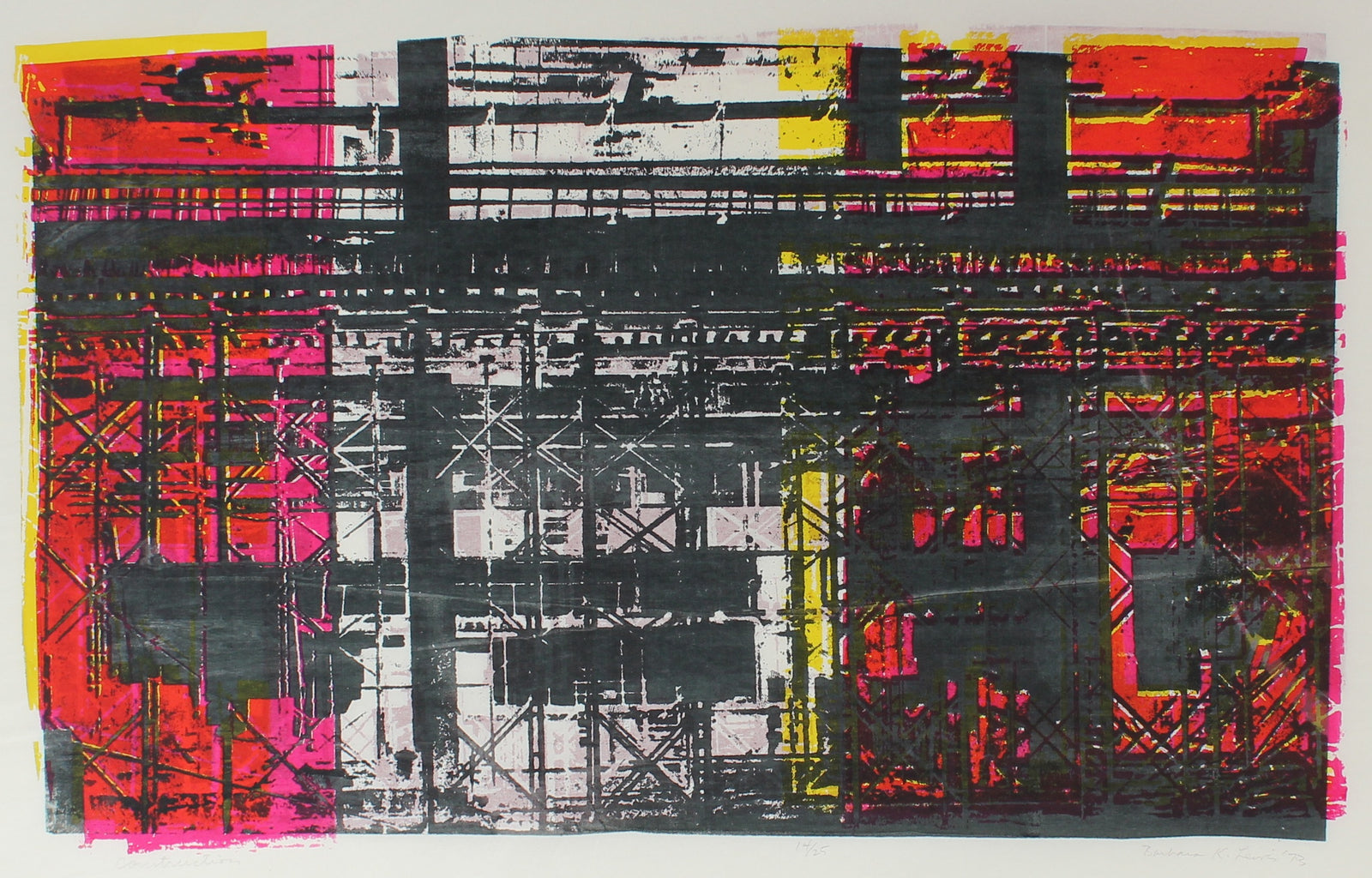 <i>Construction</i> <br>1973 Serigraph <br><br>#A0913