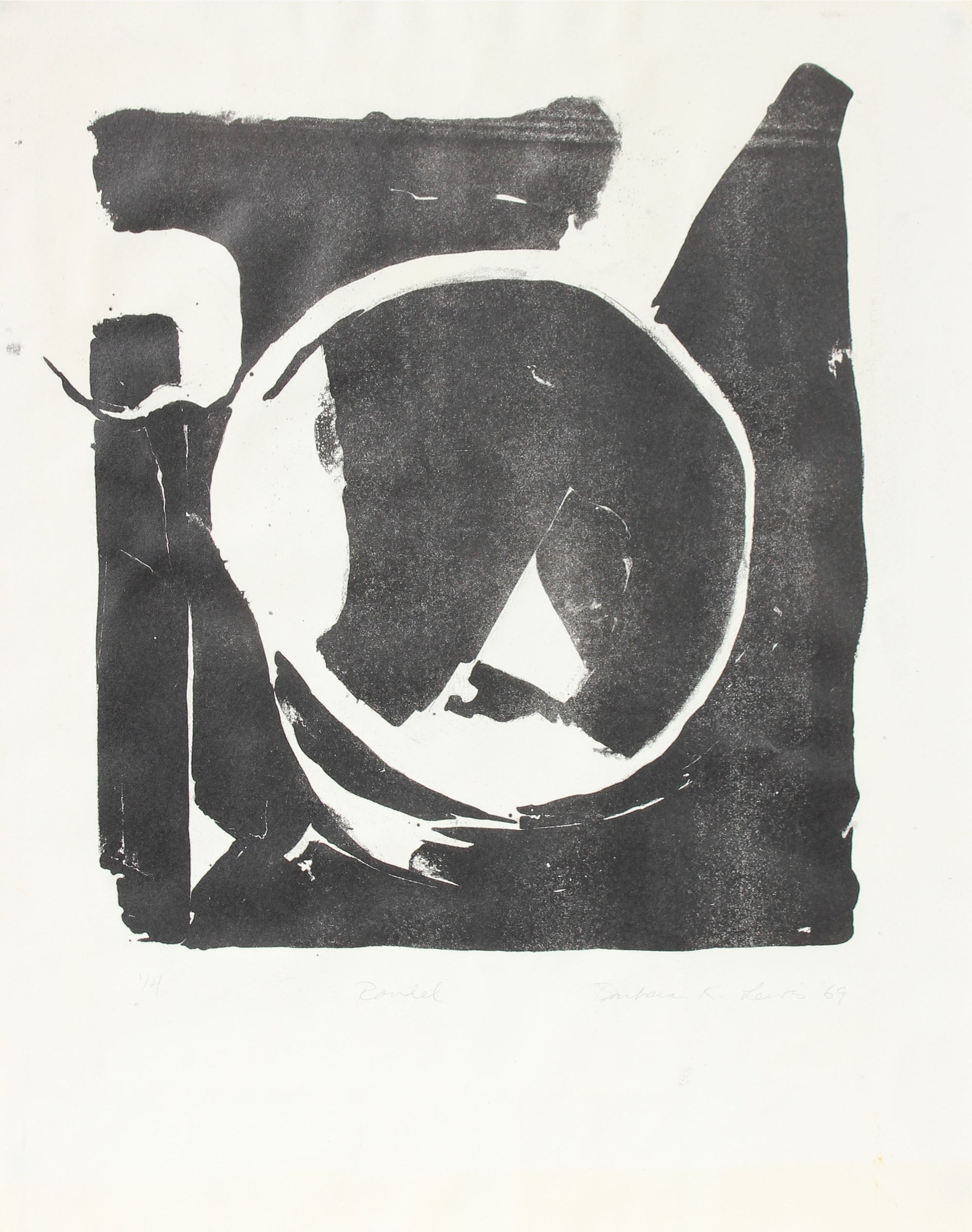 <i>Routel</i> <br>1969 Stone Lithograph <br><br>#A0950