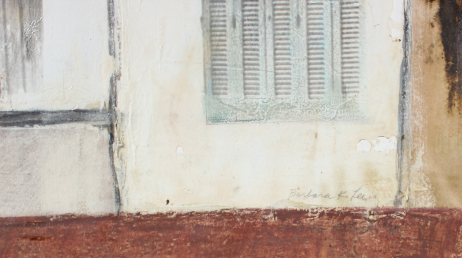 <i>Greek Village</i><br>1978 Photo Transfer, Acrylic & Pastel<br><br>#A1025