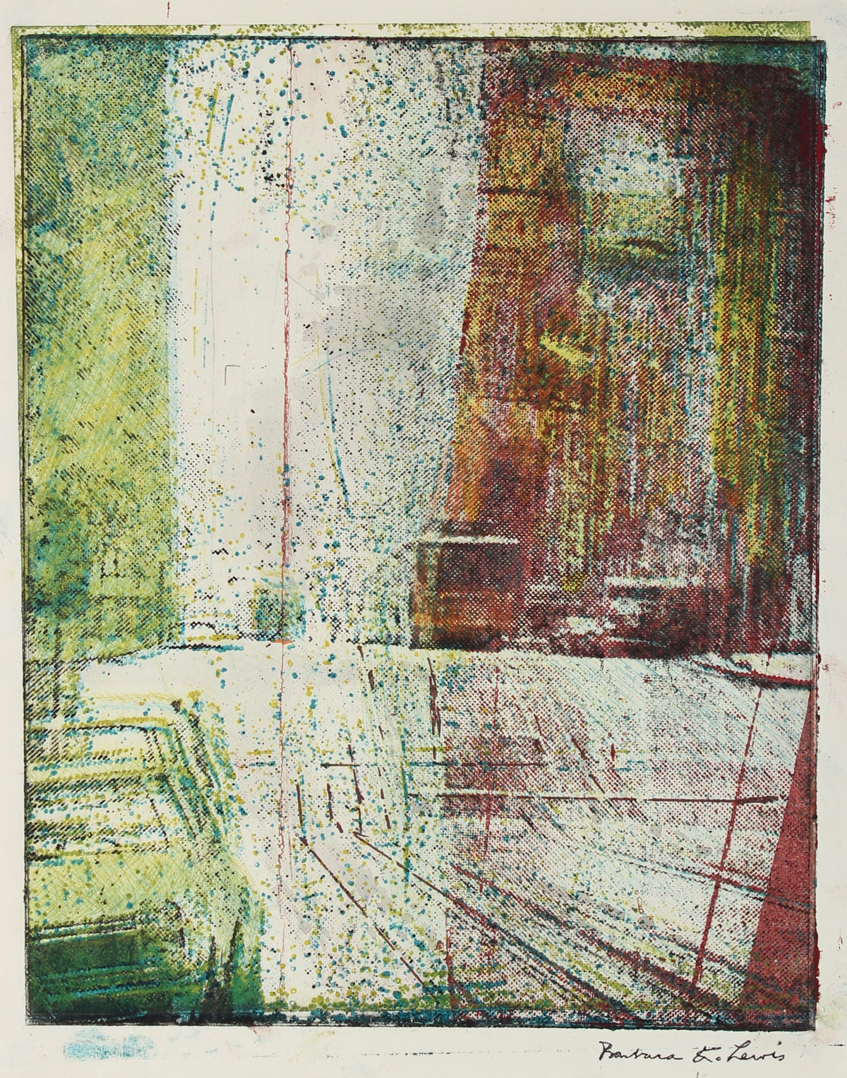Abstracted View of a Cable Car&lt;br&gt;1970s Serigraph&lt;br&gt;&lt;br&gt;#A1471