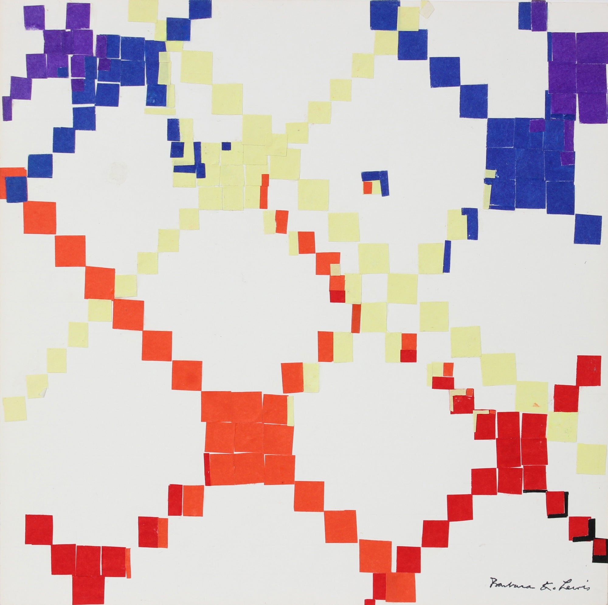 Colorful Geometric Collage <br>1967 Cut Paper<br><br>#A1497