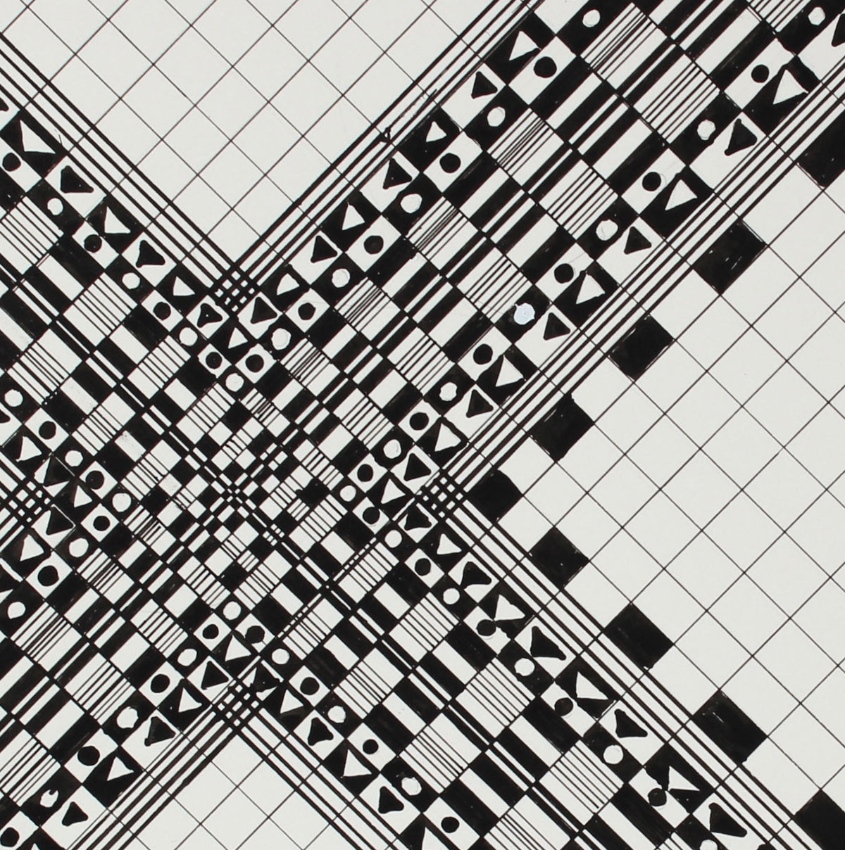 Precise Geometric Grid Drawing <br>1967 Ink <br><br>#A1504