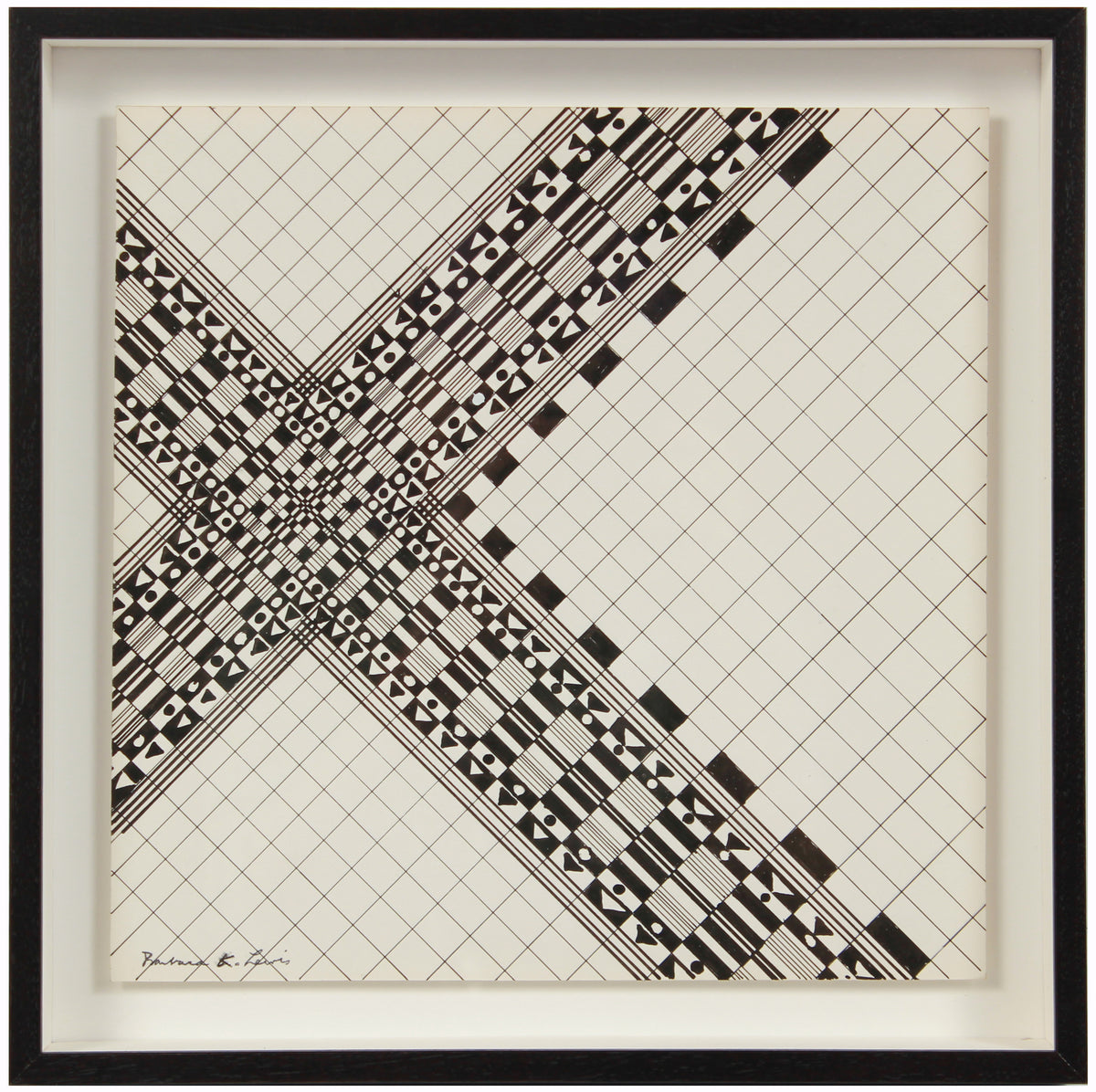 Precise Geometric Grid Drawing &lt;br&gt;1967 Ink &lt;br&gt;&lt;br&gt;#A1504