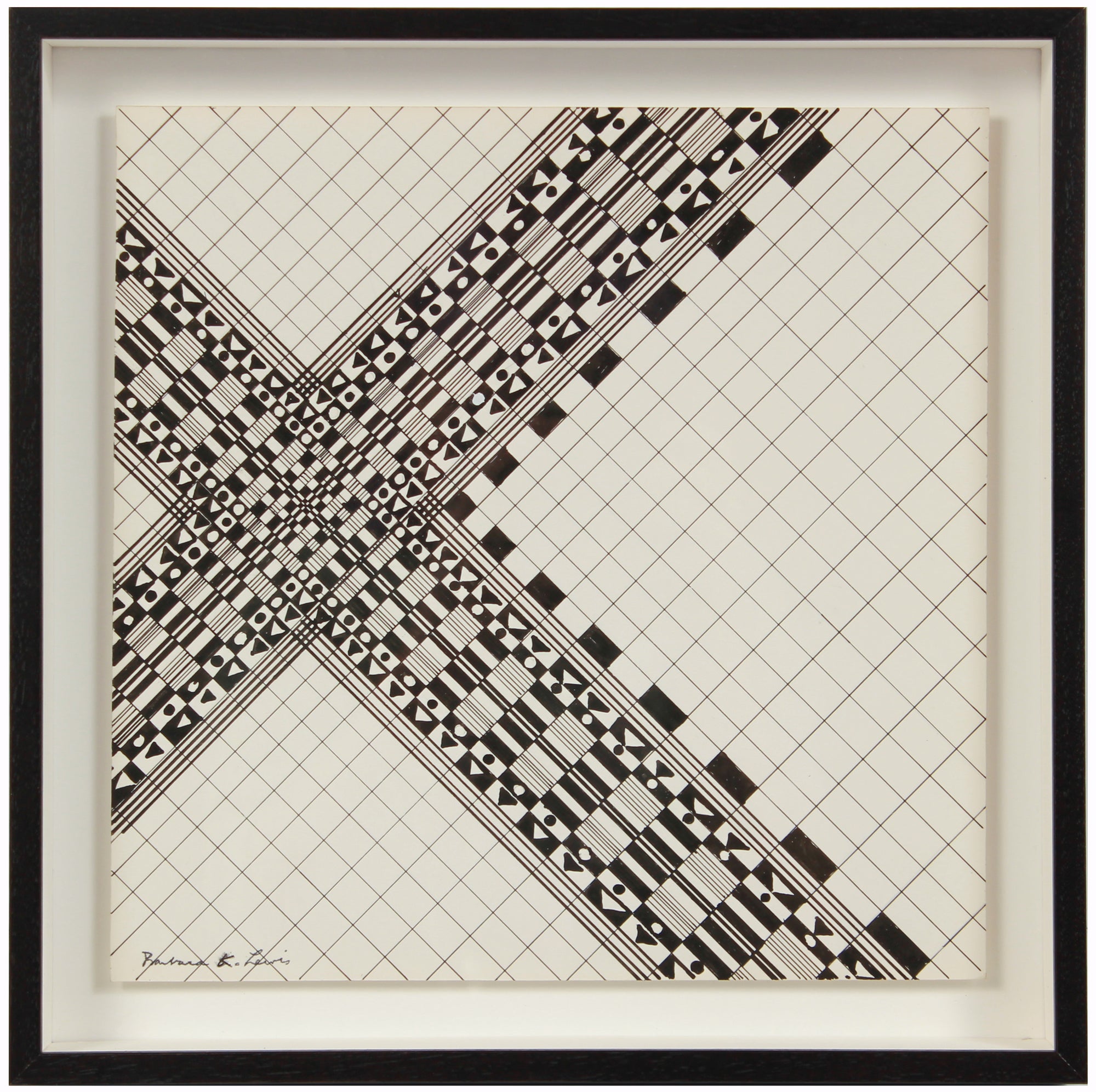 Precise Geometric Grid Drawing <br>1967 Ink <br><br>#A1504