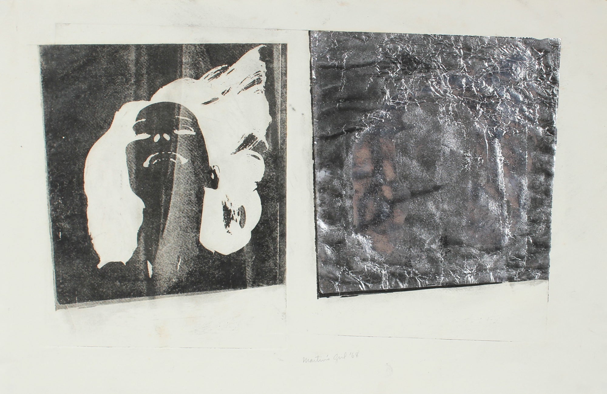 <I>Martin's Girl</I> <br>1968 Collage & Serigraph <br><br>#A1535