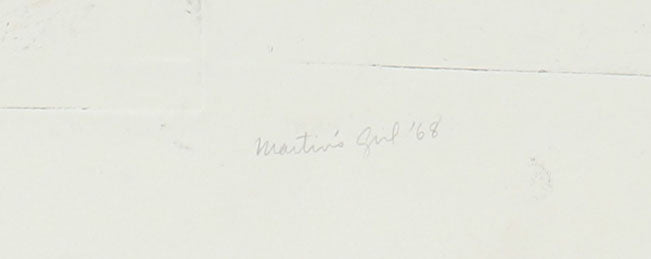 <I>Martin's Girl</I> <br>1968 Collage & Serigraph <br><br>#A1535