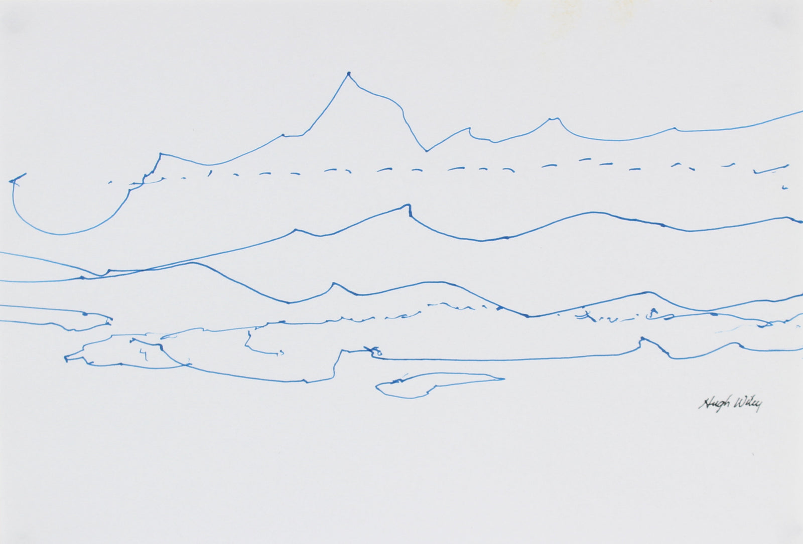 Abstracted Linear Landscape <br>2004 Ink <br><br>#A1795