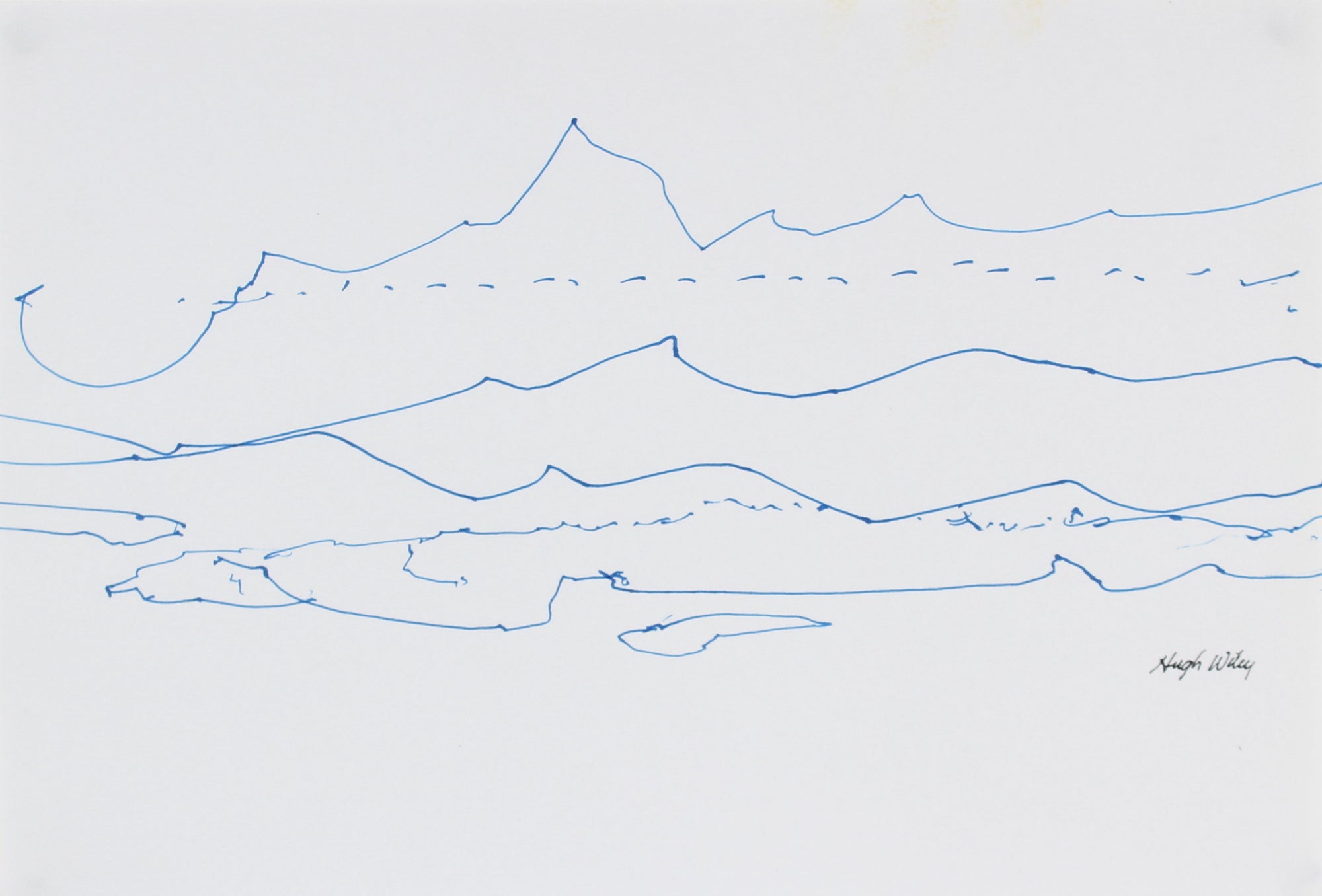 Abstracted Linear Landscape <br>2004 Ink <br><br>#A1795