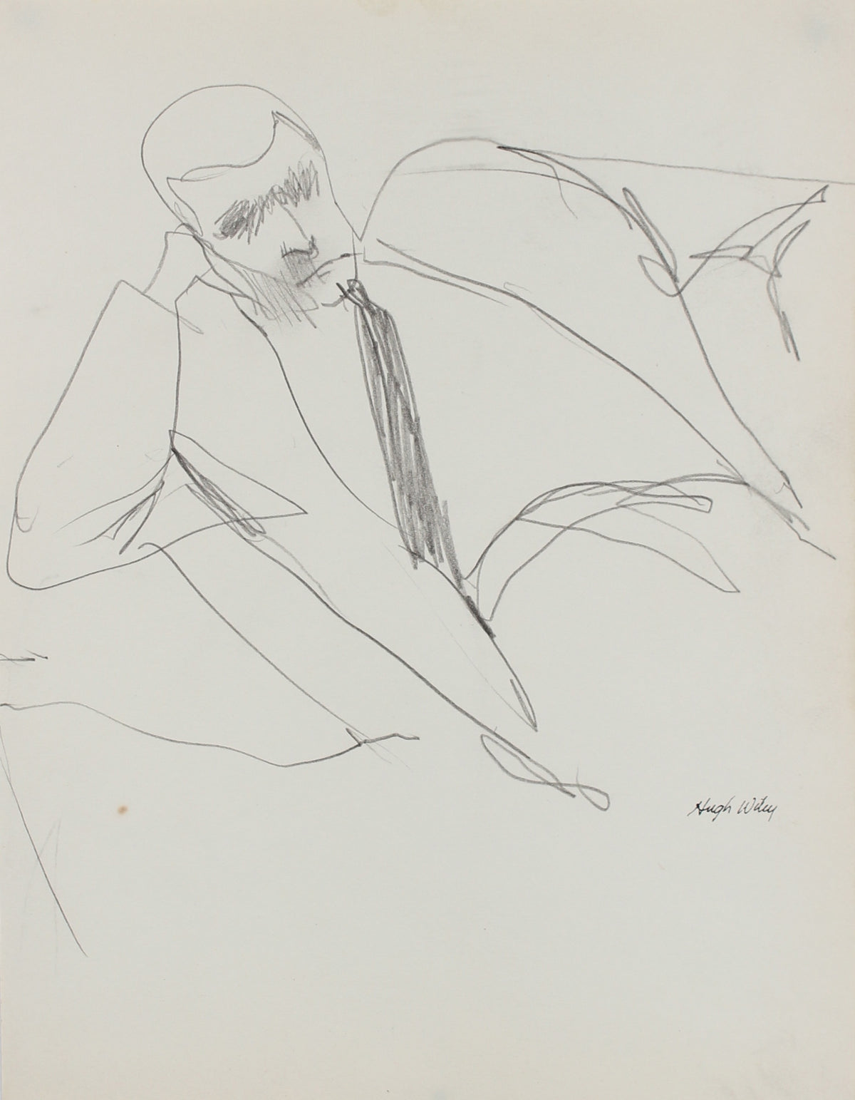 Reclined Figure in a Suit &lt;br&gt;1958 Graphite &lt;br&gt;&lt;br&gt;#A1853