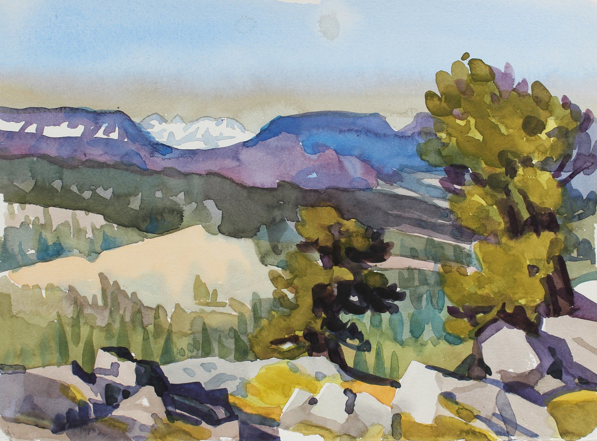<i>Above Lake Alpine</i> <br>1991 Watercolor <br><br>#A2065