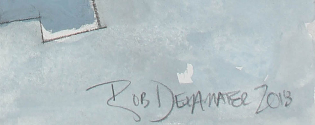 <i>Composition Based on a Guitar I</i><br>2018 Gouache & Mixed Media<br><br>#A2114