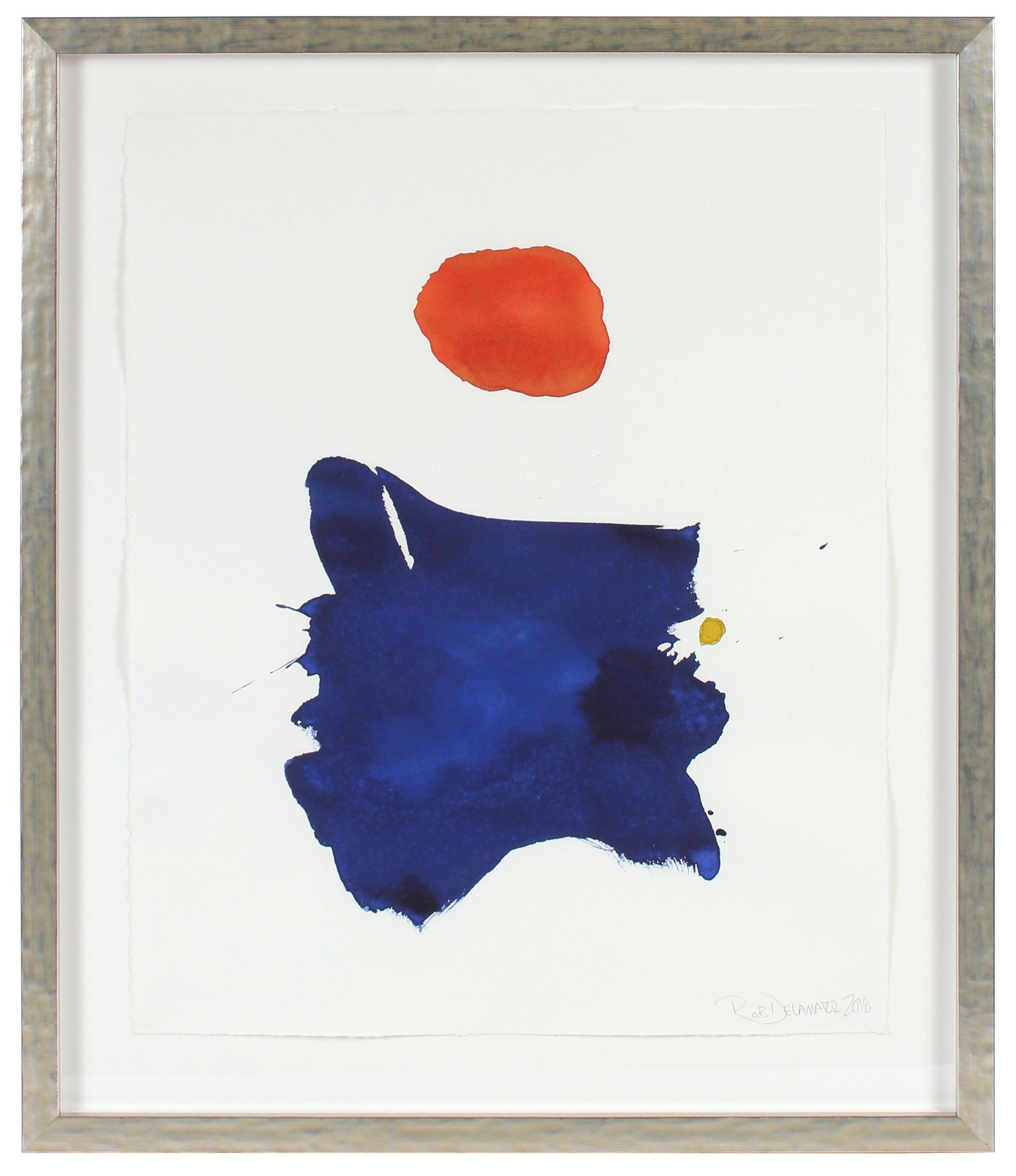 <i>Deep Indigo Gesture</i><br>2018 Gouache<br><br>#A2122