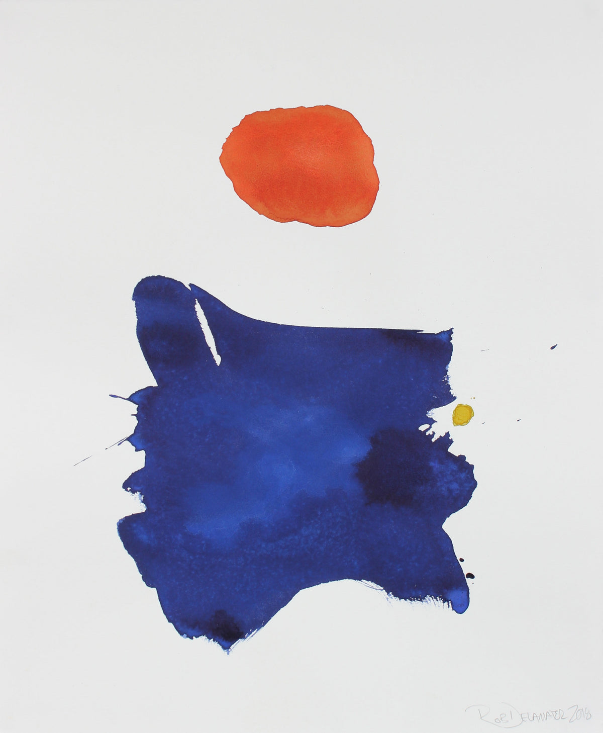 <i>Deep Indigo Gesture</i><br>2018 Gouache<br><br>#A2122