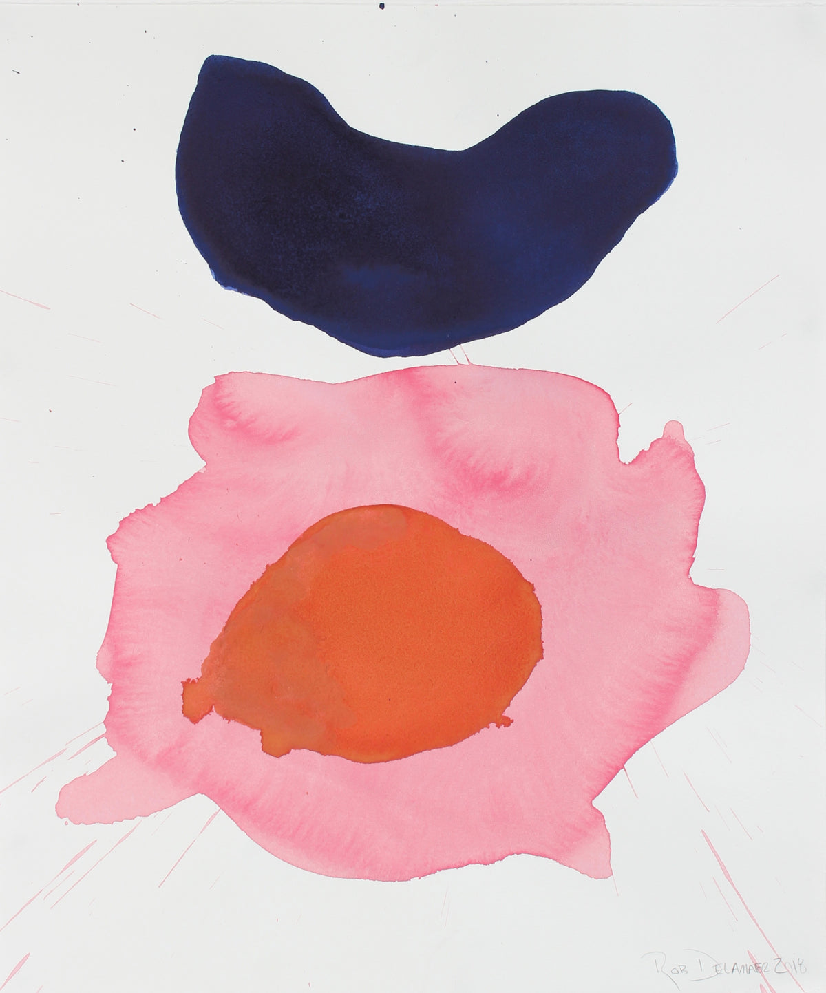 <i>Deep Pink Gesture</i><br>2018 Gouache<br><br>#A2123