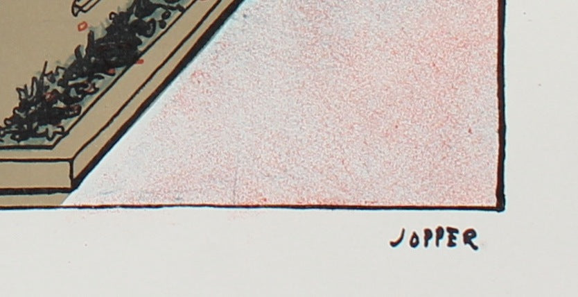 Modernist San Francisco Cityscape <br>1940-50s Lithograph <br><br>#A2191