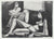 Two Nude Figures <br>1940-50s Stone Lithograph<br><br>#A2192