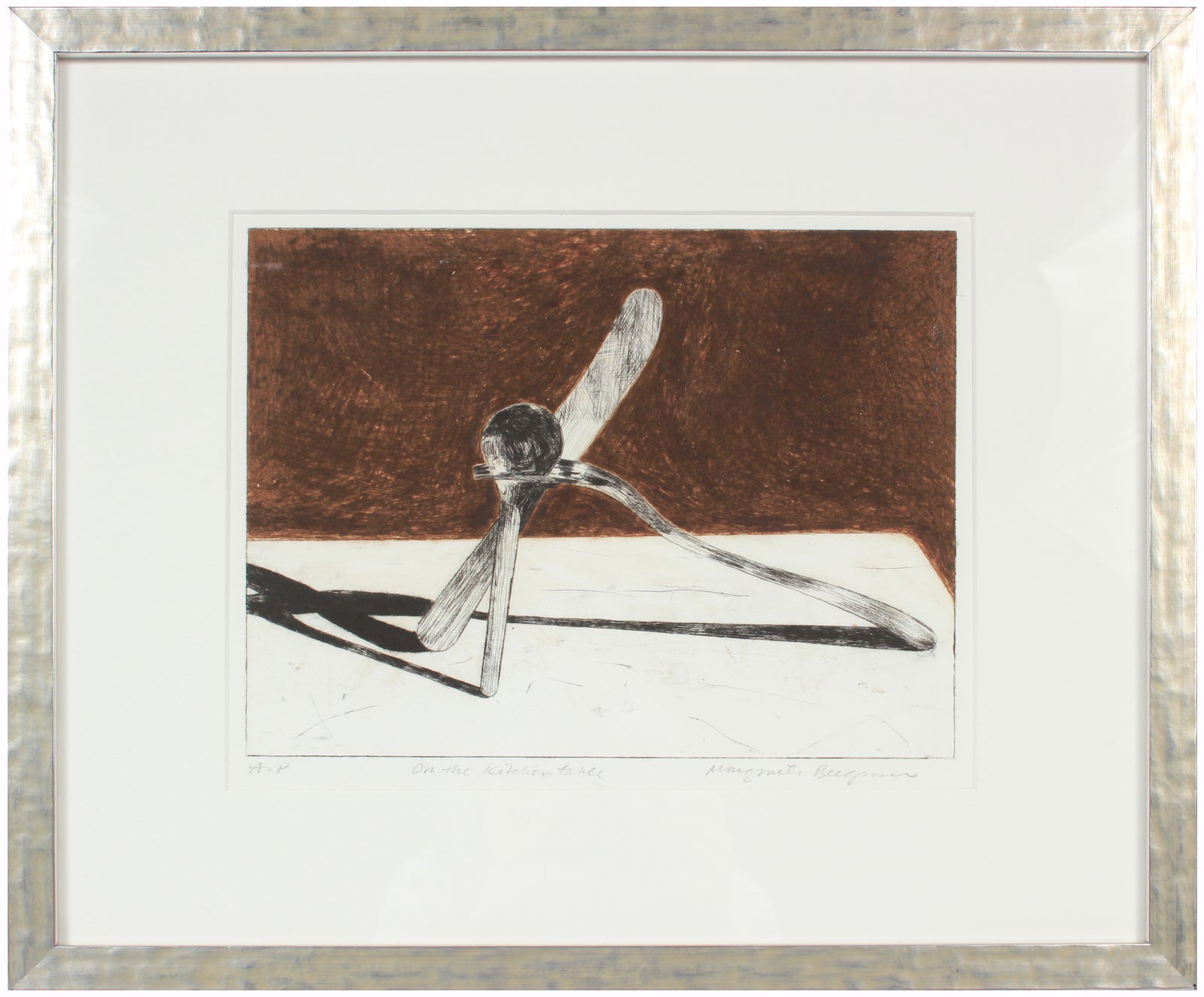 <i>On the Kitchen Table</i> <br>20th Century Etching <br><br>#A2215