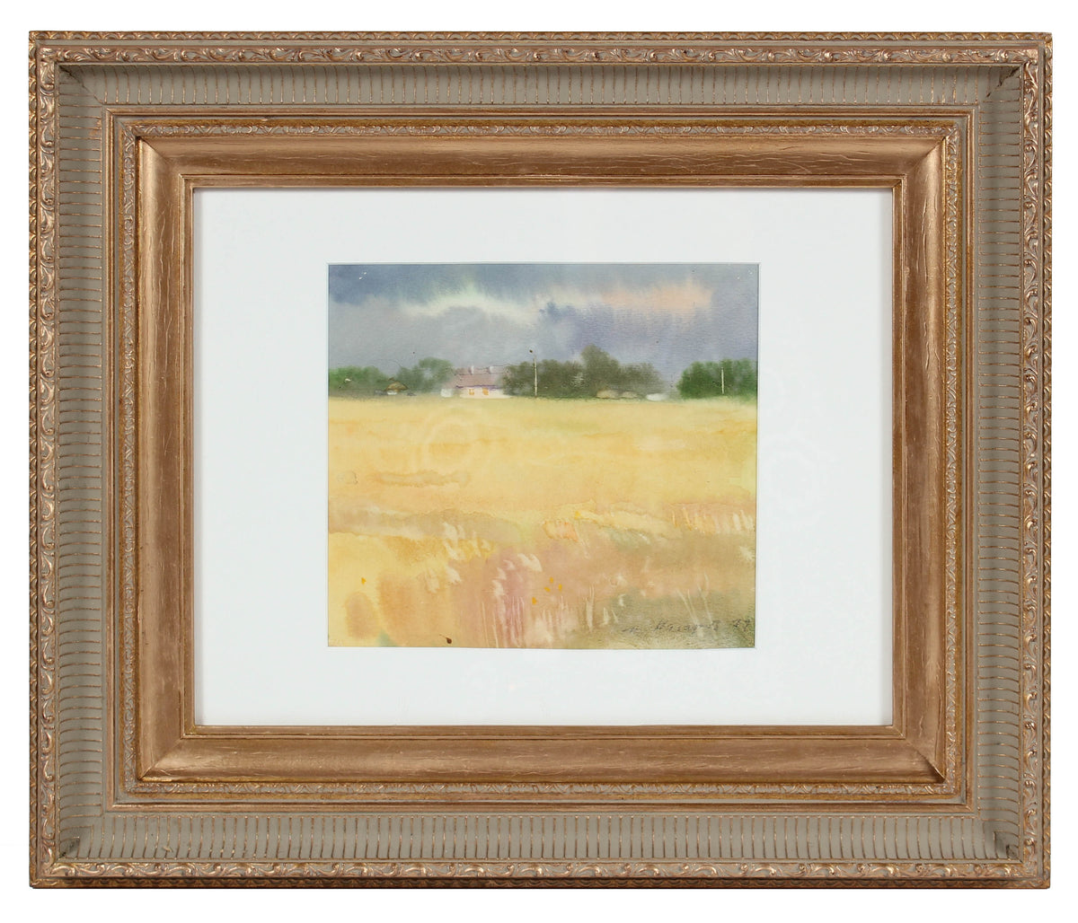 Summer Wheat Field&lt;br&gt;1977 Watercolor&lt;br&gt;G. Nazarov&lt;br&gt;&lt;br&gt;#A2964