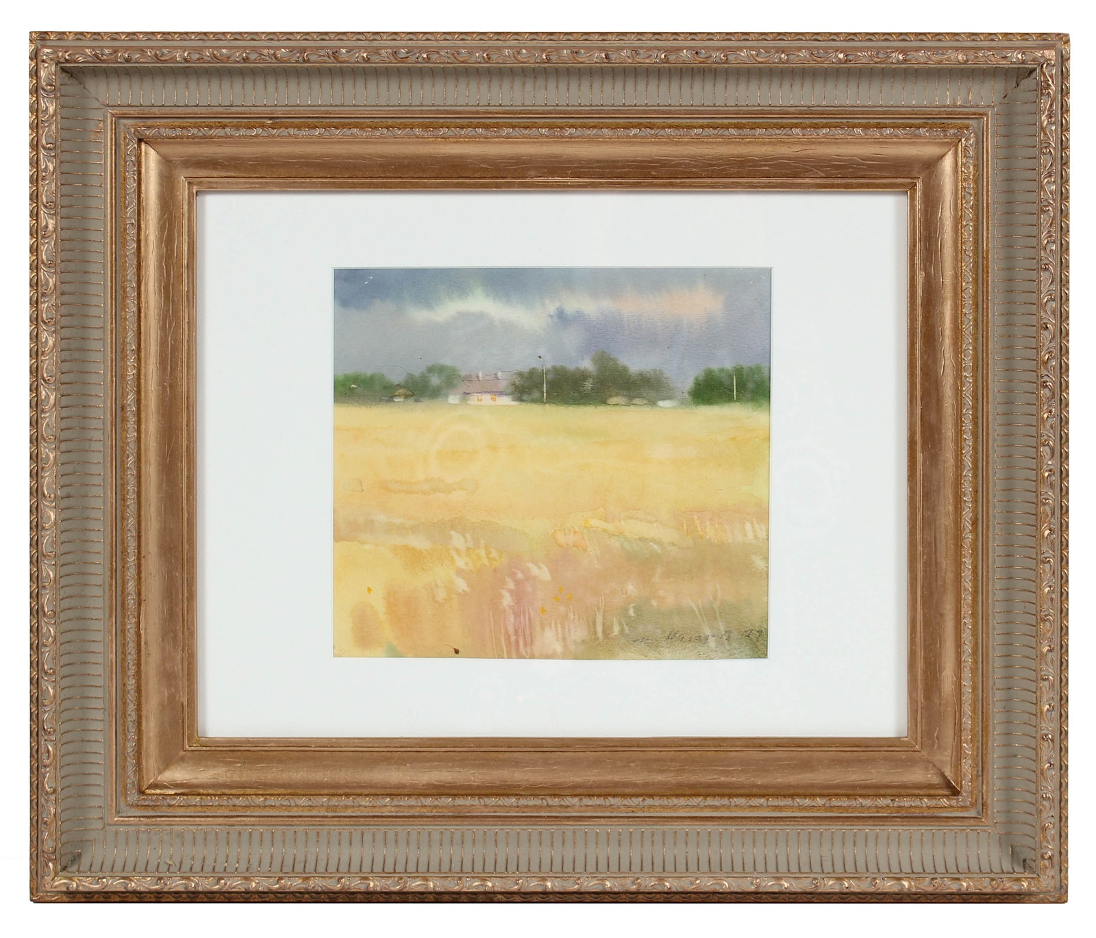 Summer Wheat Field<br>1977 Watercolor<br>G. Nazarov<br><br>#A2964