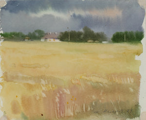 Summer Wheat Field<br>1977 Watercolor<br>G. Nazarov<br><br>#A2964