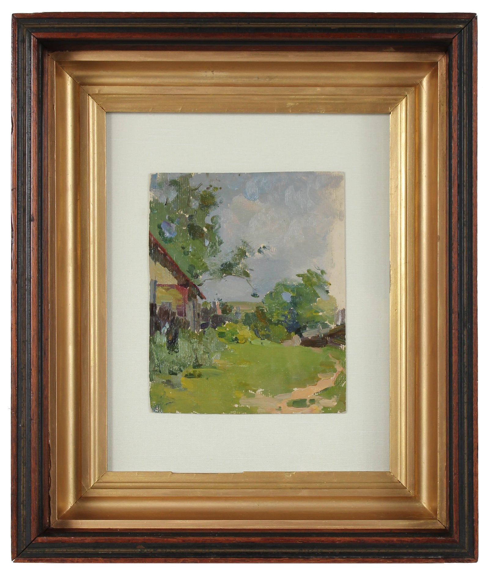 <i>Village House</i><br>1960-80s Oil<br>Vitkovski<br><br>#A2965