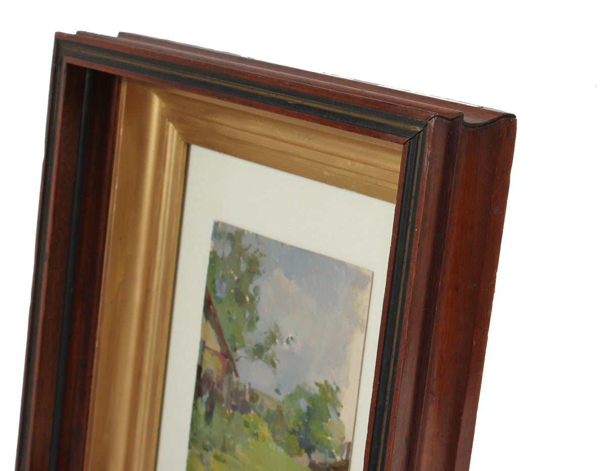 <i>Village House</i><br>1960-80s Oil<br>Vitkovski<br><br>#A2965