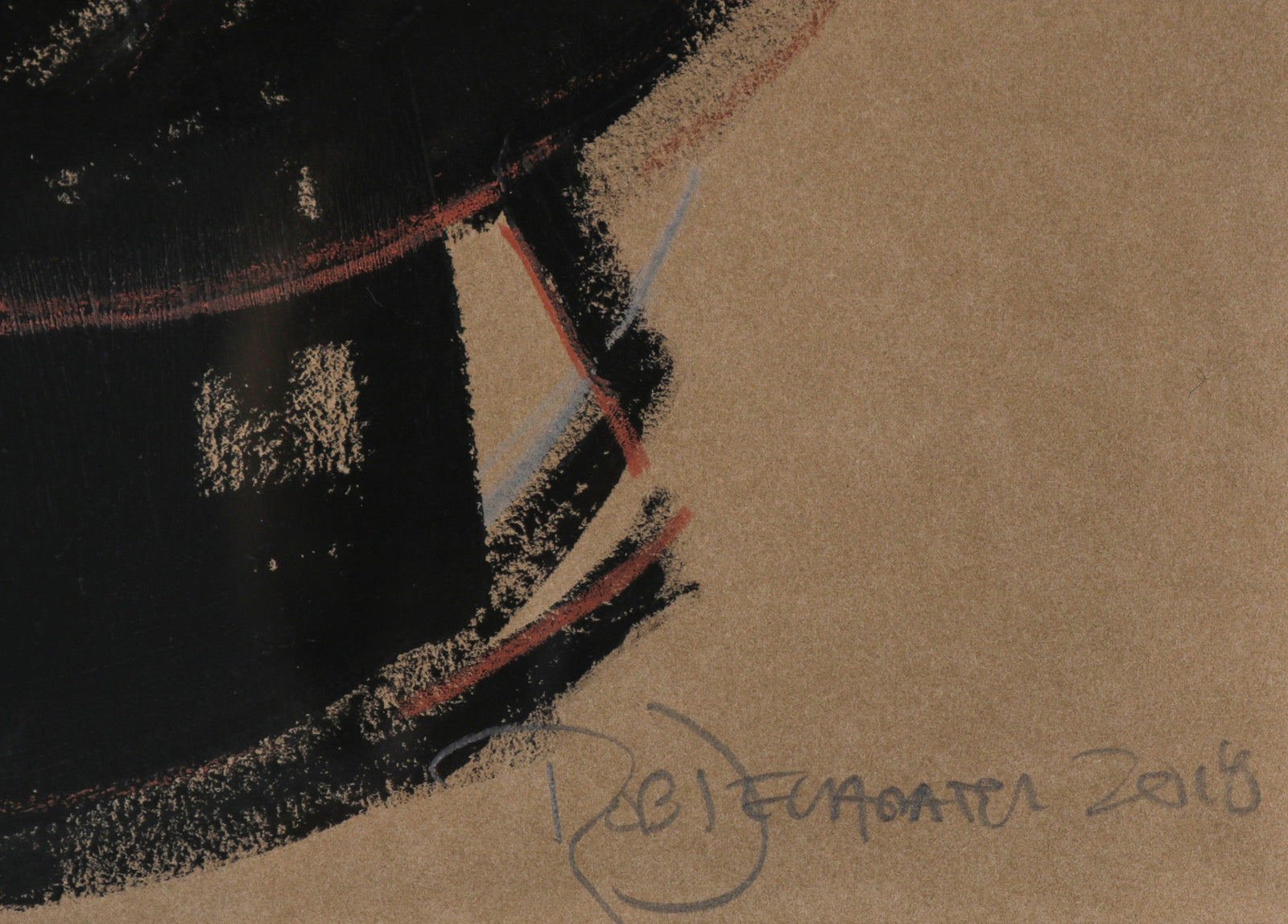 <i>Etruscan Vessel X</i> <br>2018 Charcoal & Gouache <br><br>#A3144