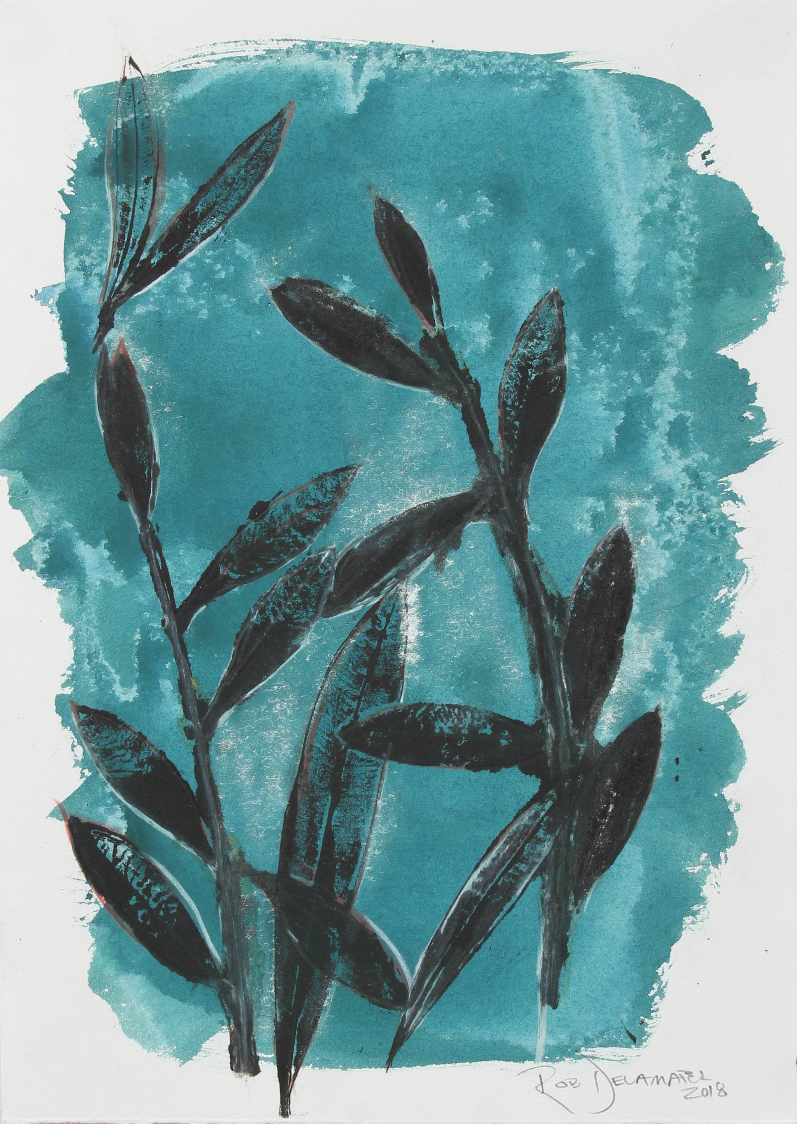 <i>Italian Botanical II</i><br>2018 Gouache & Mixed Media<br><br>#A3148