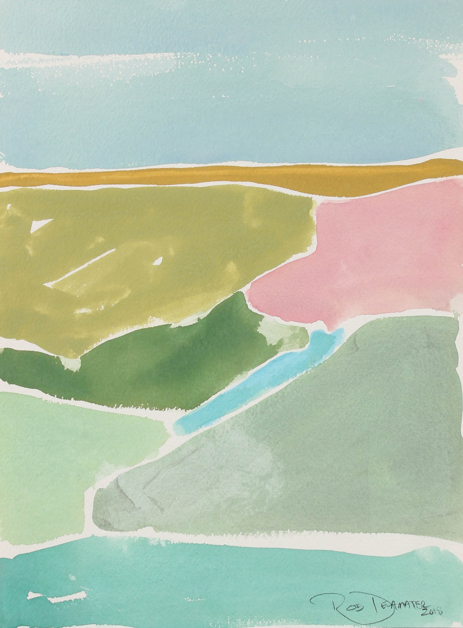 <i>Italian Landscape II</i><br>2018 Gouache<br><br>#A3152