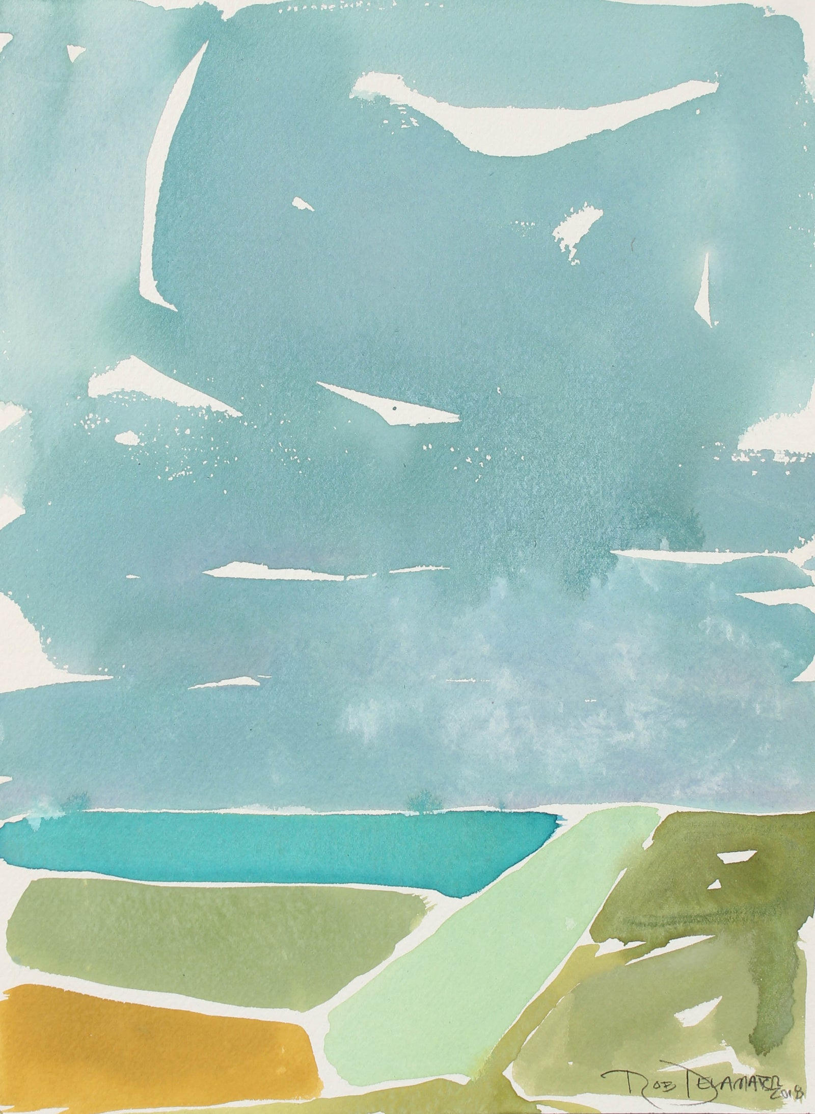 <i>Italian Landscape I</i><br>2018 Gouache<br><br>#A3151