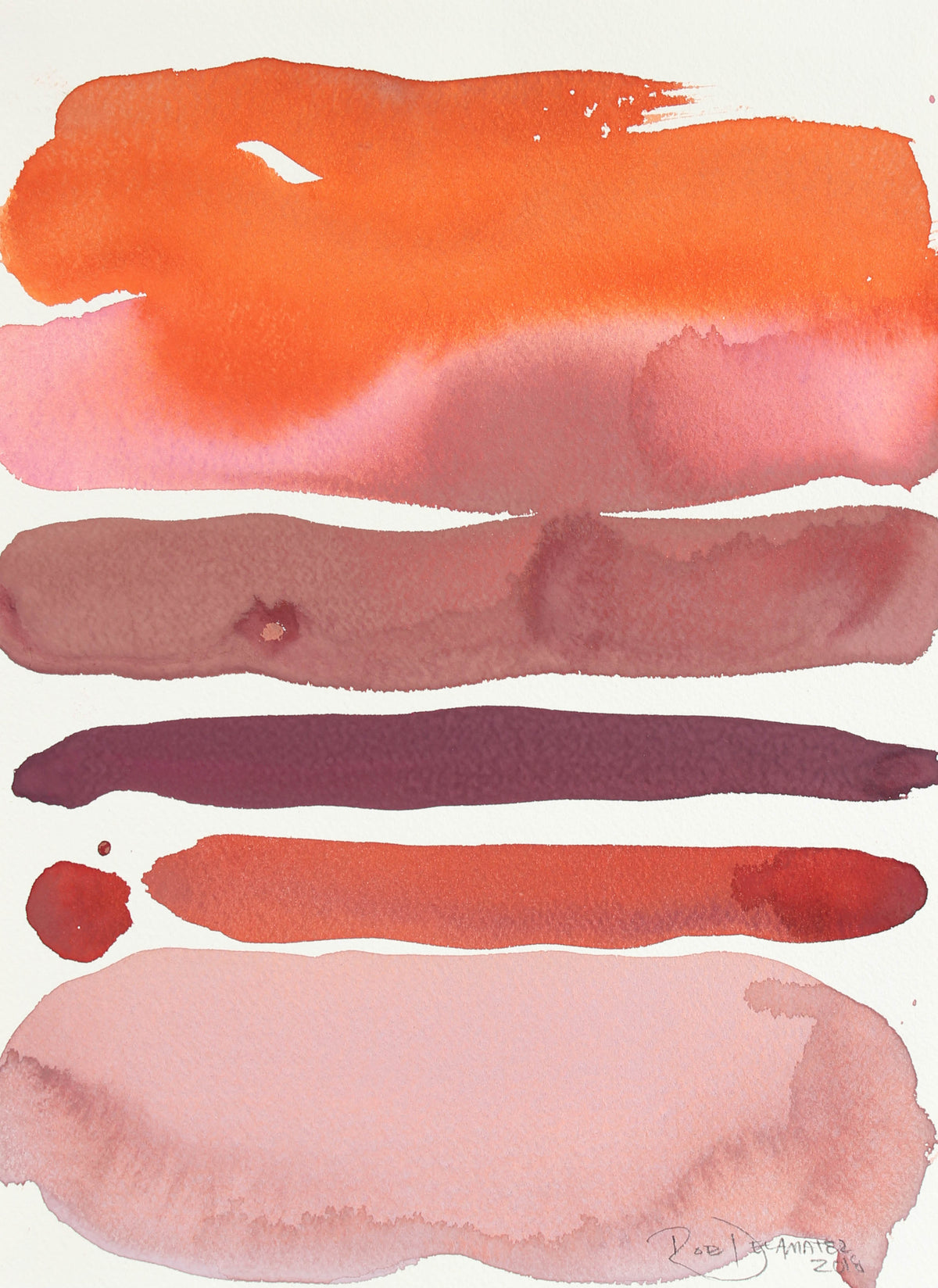 <i>Tuscan Sunset I</i><br>2018 Gouache<br><br>#A3168