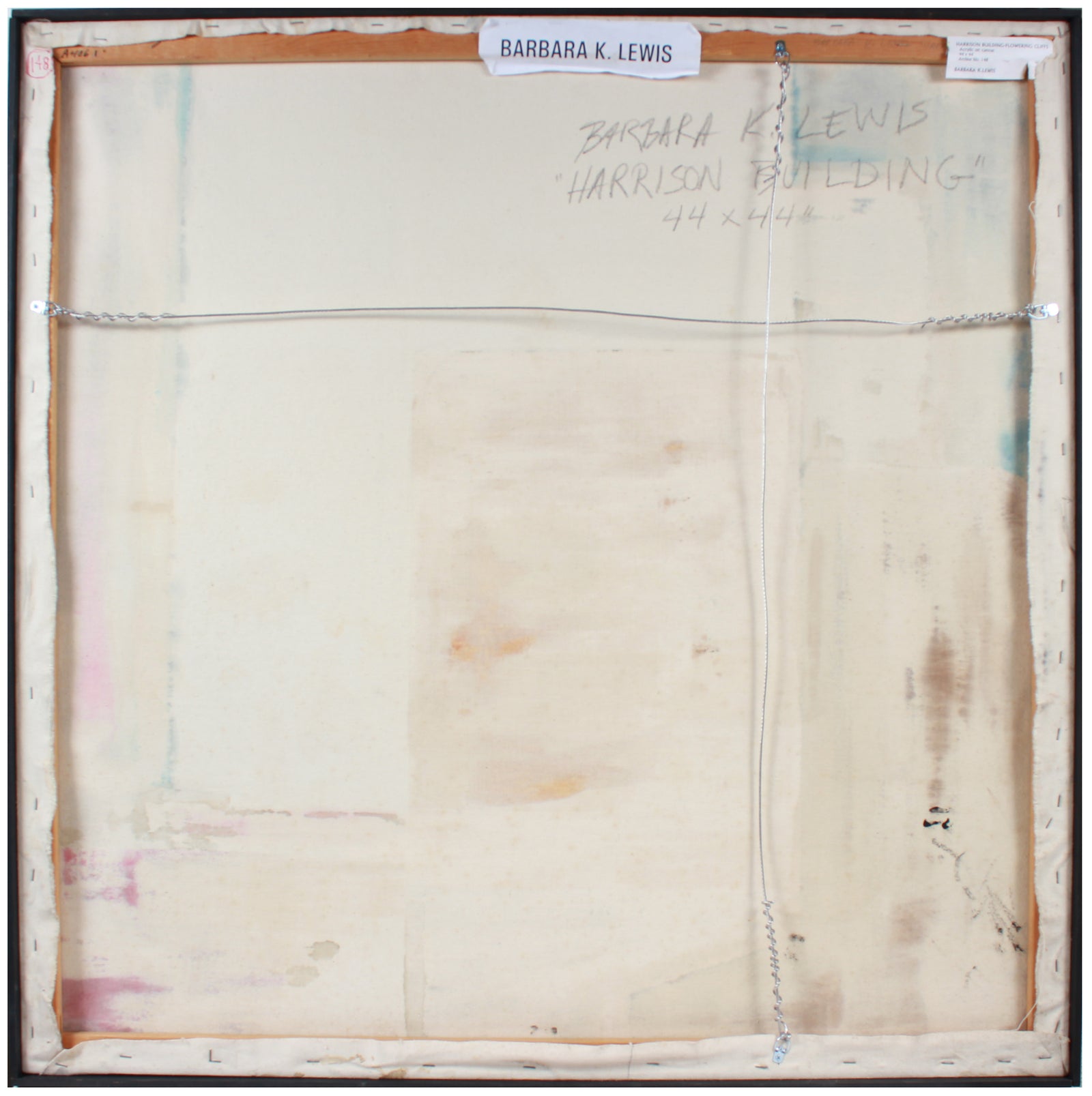 <i>Harrison Building - Flowering Cliffs</i> <br>Mid-Late 20th Century Acrylic <br><br>#A4061