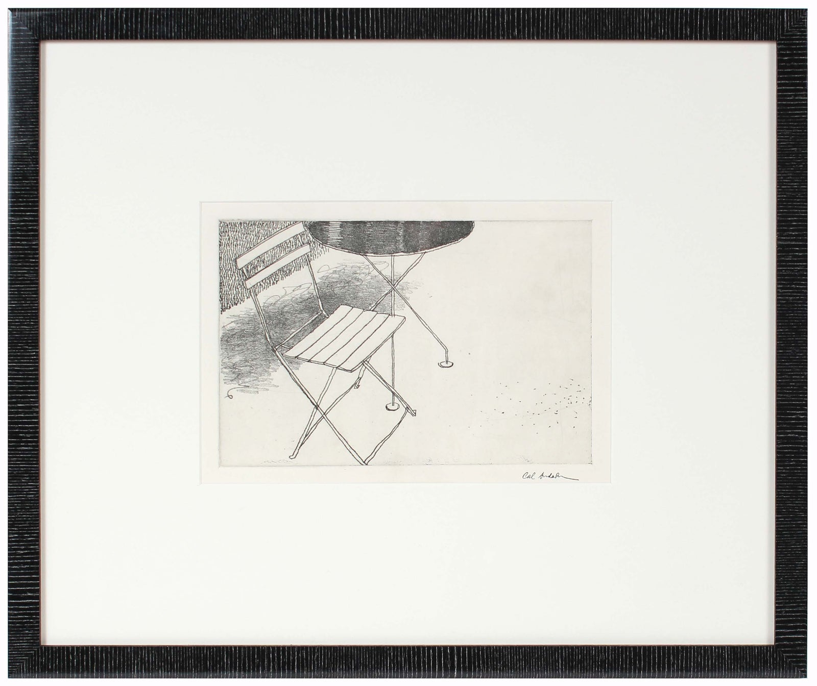 Cafe Detail Scene<br>Late 1990s Etching<br><br>#A4444