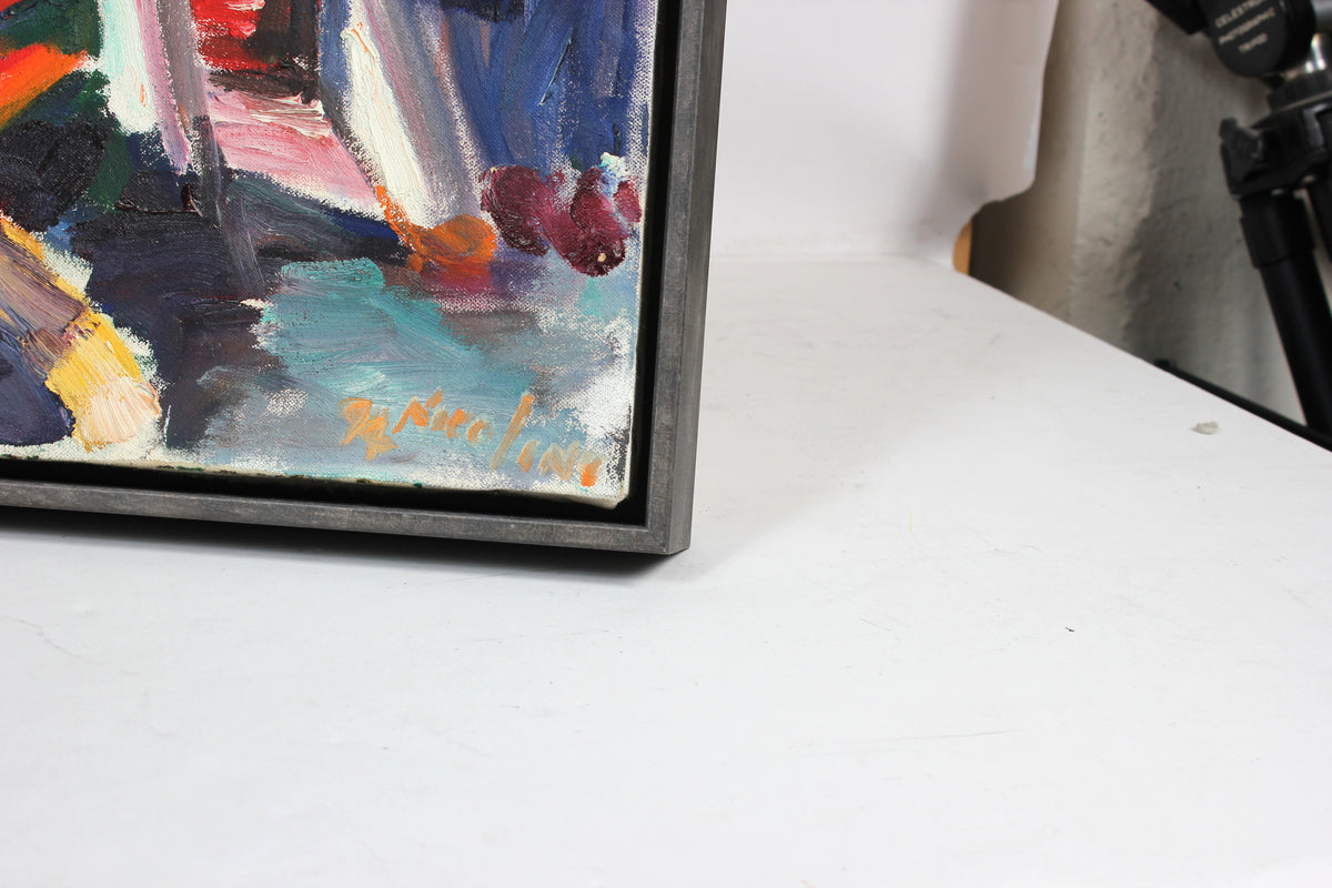 San Francisco Houses on a Hill<br>1994 Oil<br><br>#A5610