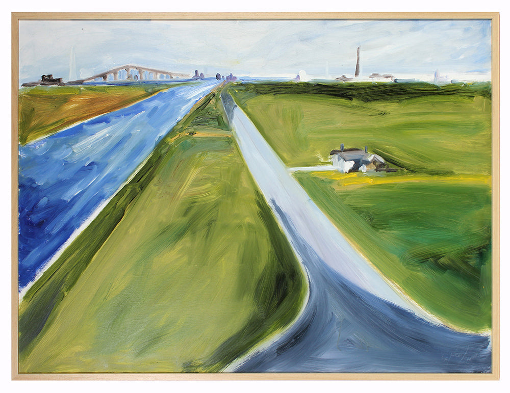 Bay Area Landscape with Bridge<br>2005 Oil<br><br>#A5614