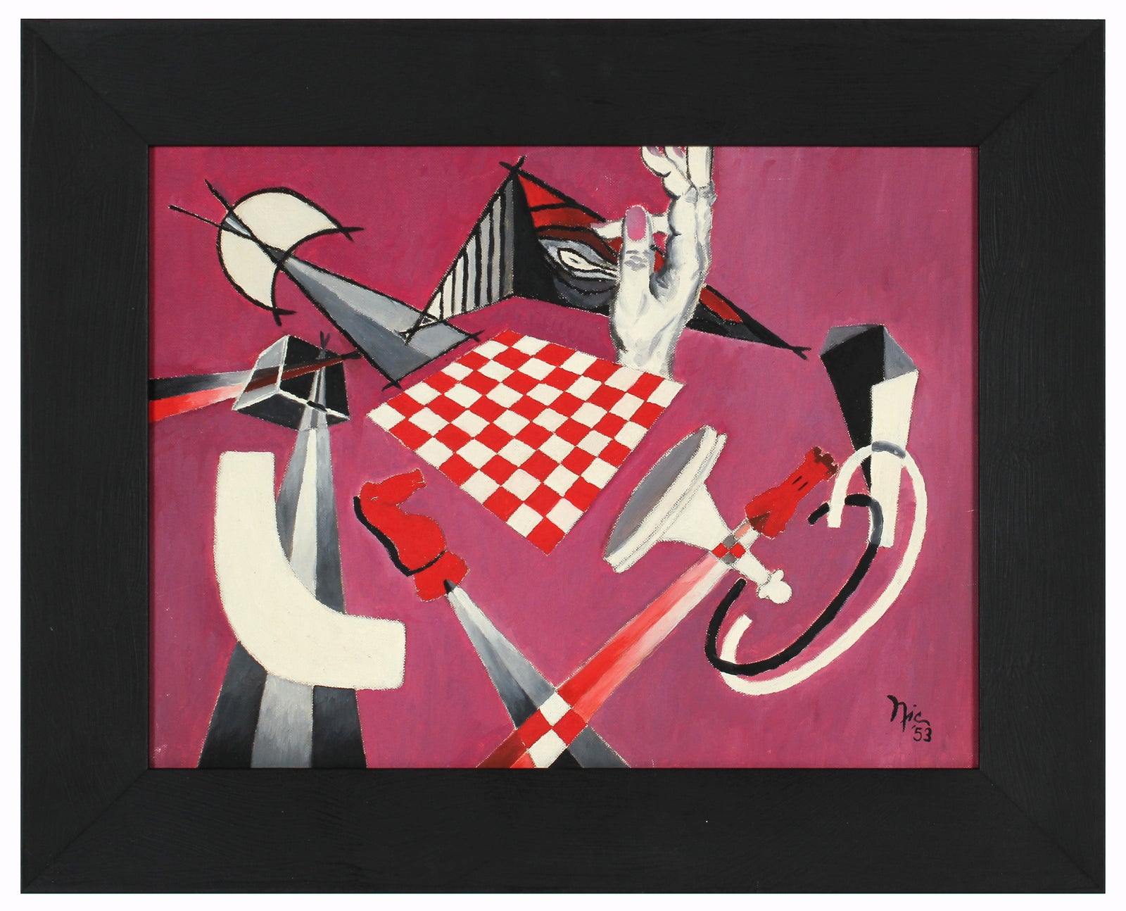 Surreal Shapes & Forms <br>1953 Acrylic & Graphite <br><br>#A5662