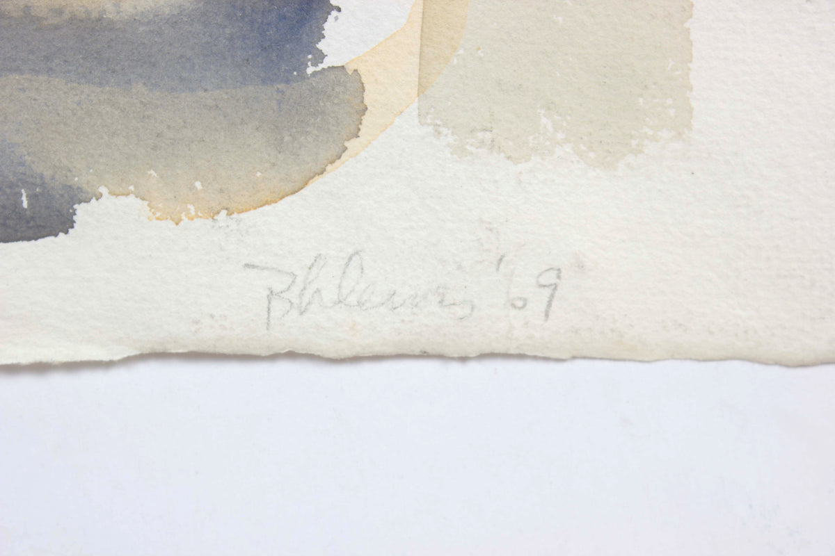 Muted Abstract Forms<br>1969 Watercolor<br><br>#A5938