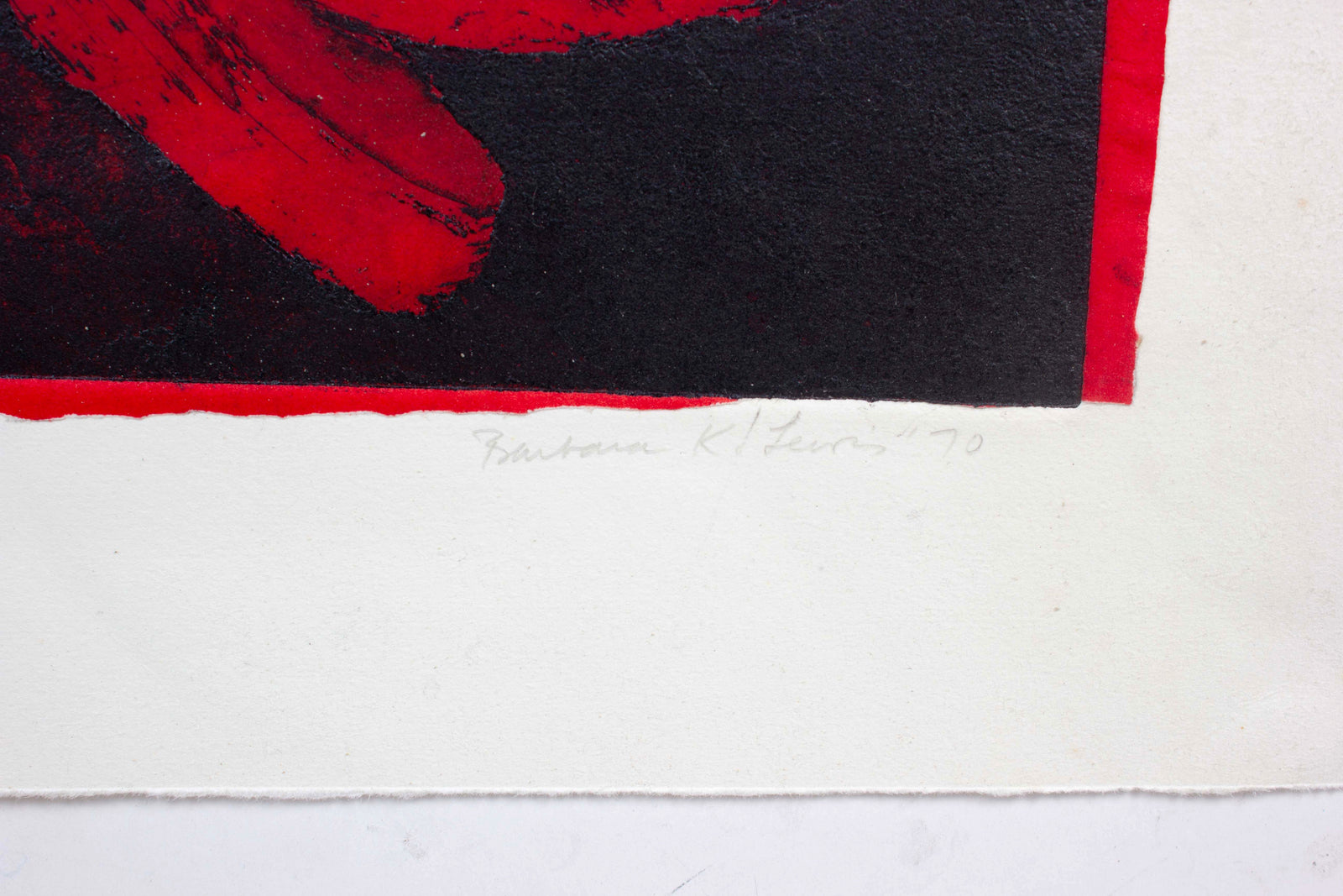 Abstracted Brushstroke Study<br>1970 Etching<br><br>#A5941