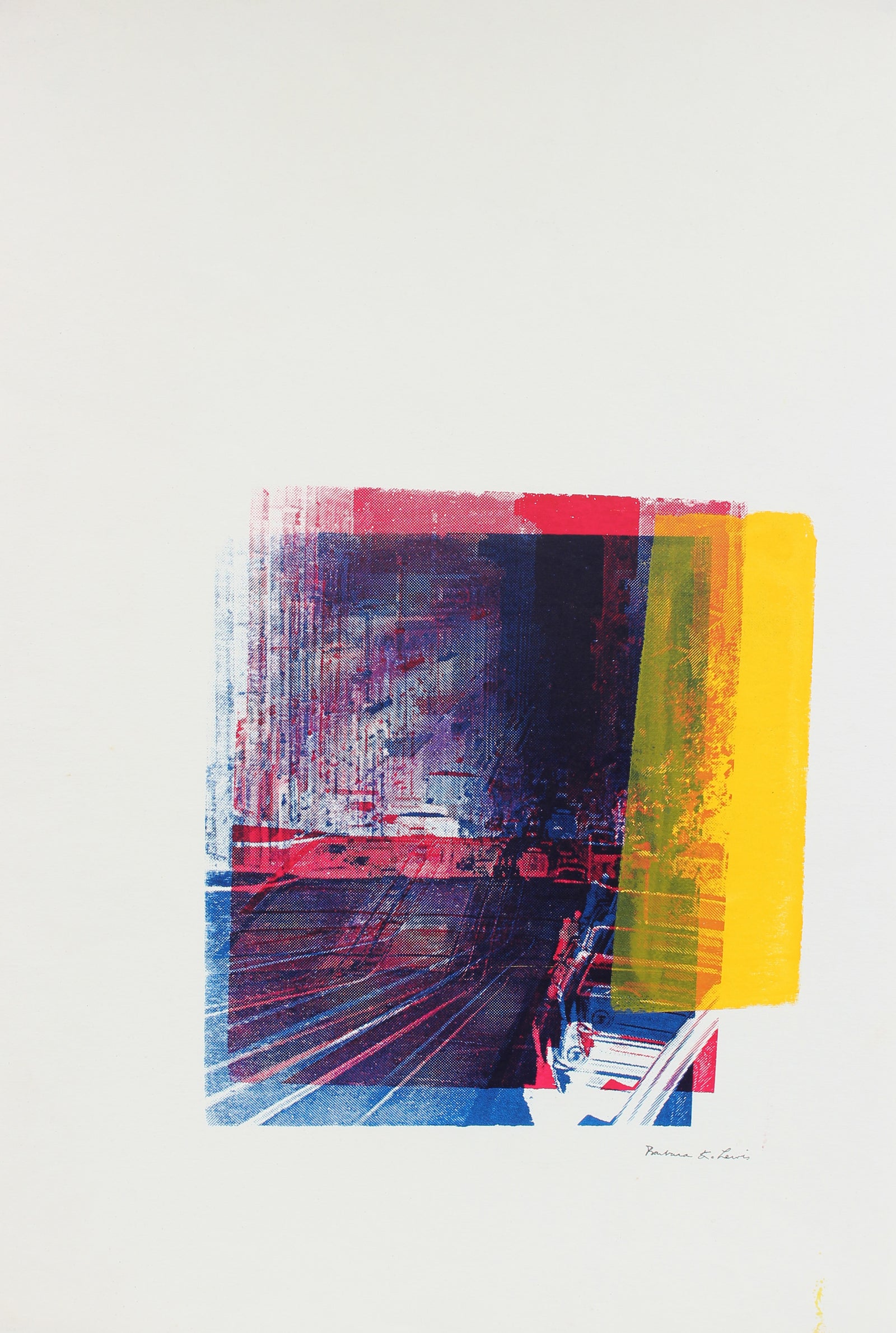 Cityscape Screenprint<br>Late 20th Century Print<br><br>#A5956