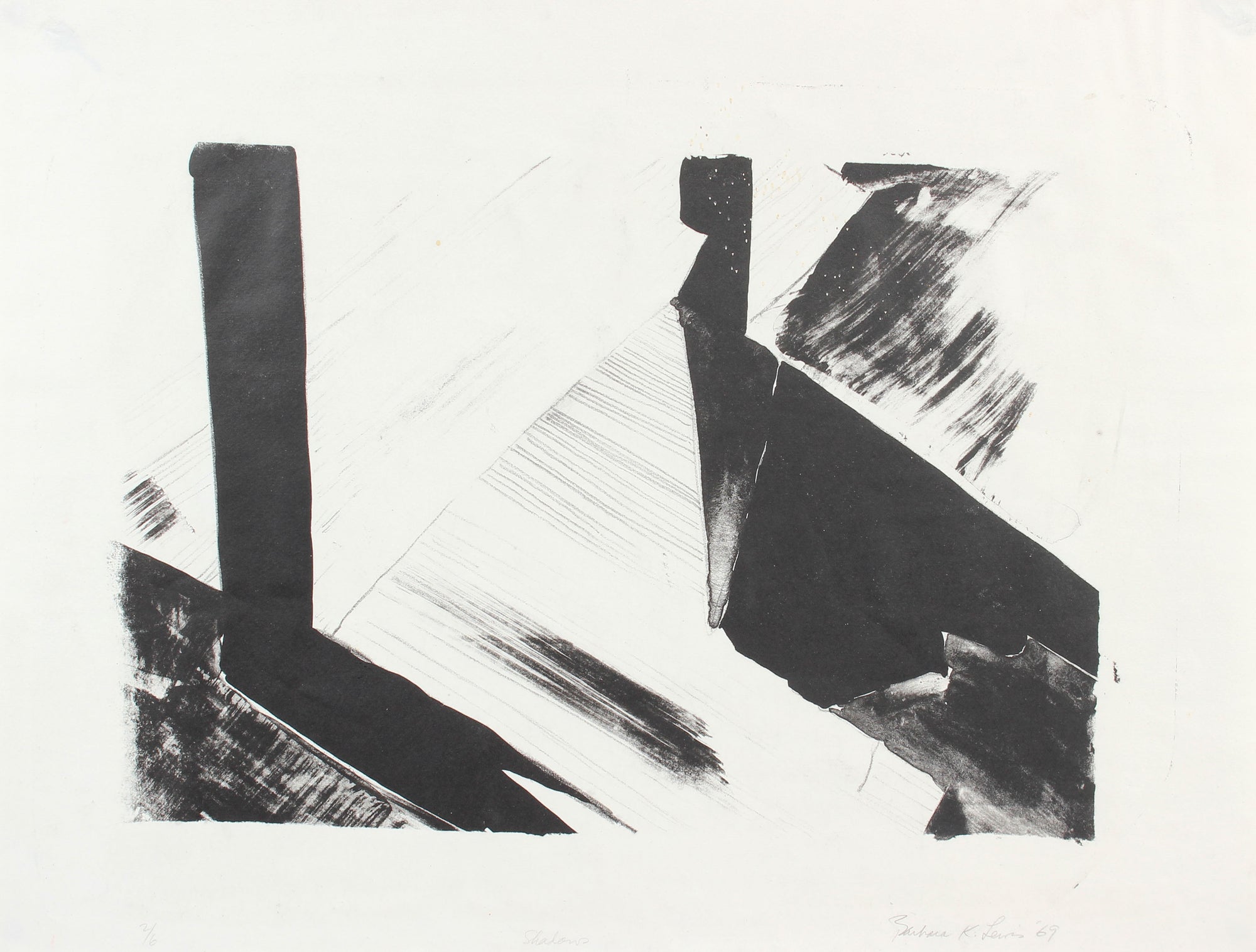 <i>Shadows</i><br>1969 Stone Lithograph<br><br>#A5963