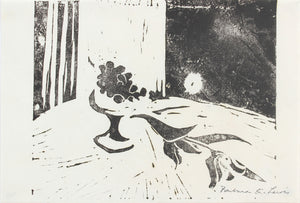 Abstract Monochromatic Still Life<br>Late 20th Century Linoleum<br><br>#A5974
